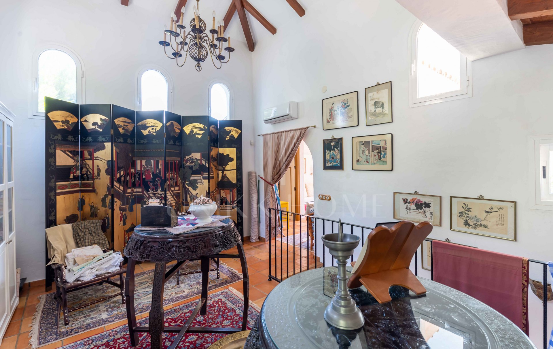 Rustic Andalusian Villa in Mijas pueblo with panoramic Sea and Mountain Views