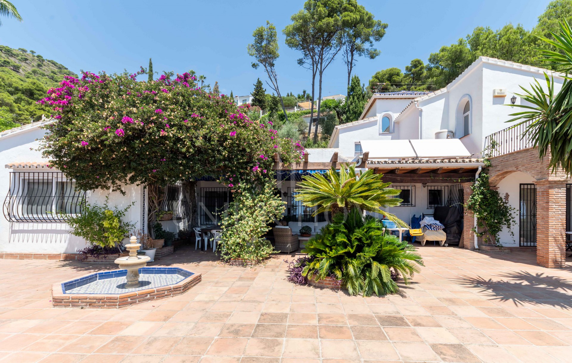 Rustic Andalusian Villa in Mijas pueblo with panoramic Sea and Mountain Views