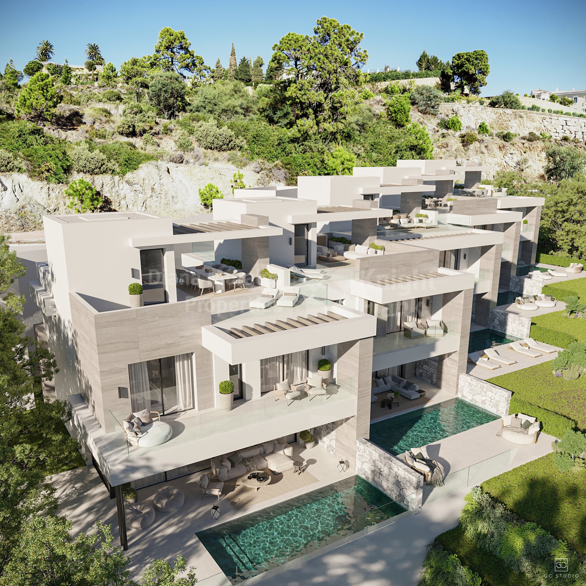 Residence 4: open views of the sea and the hills of Benahavís