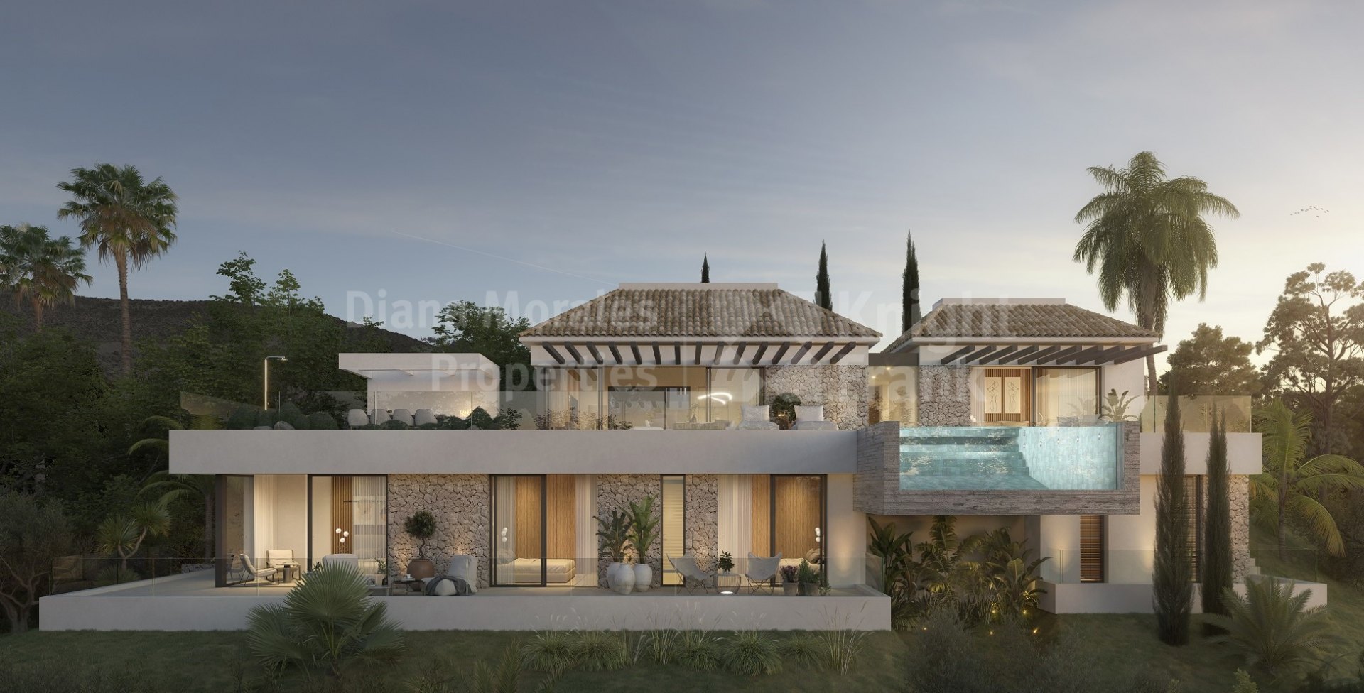 Four-bedroom two-level villa with golf views in La Cala Golf Resort