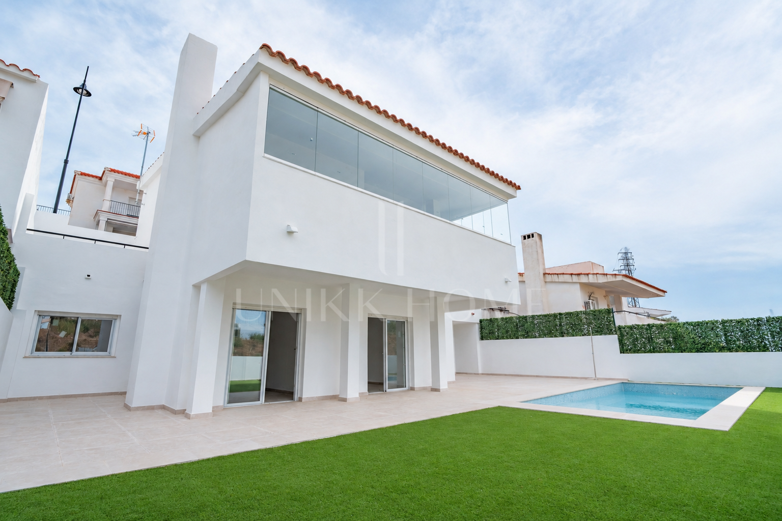Villa de obra nueva con vistas bonitas en Mijas Pueblo