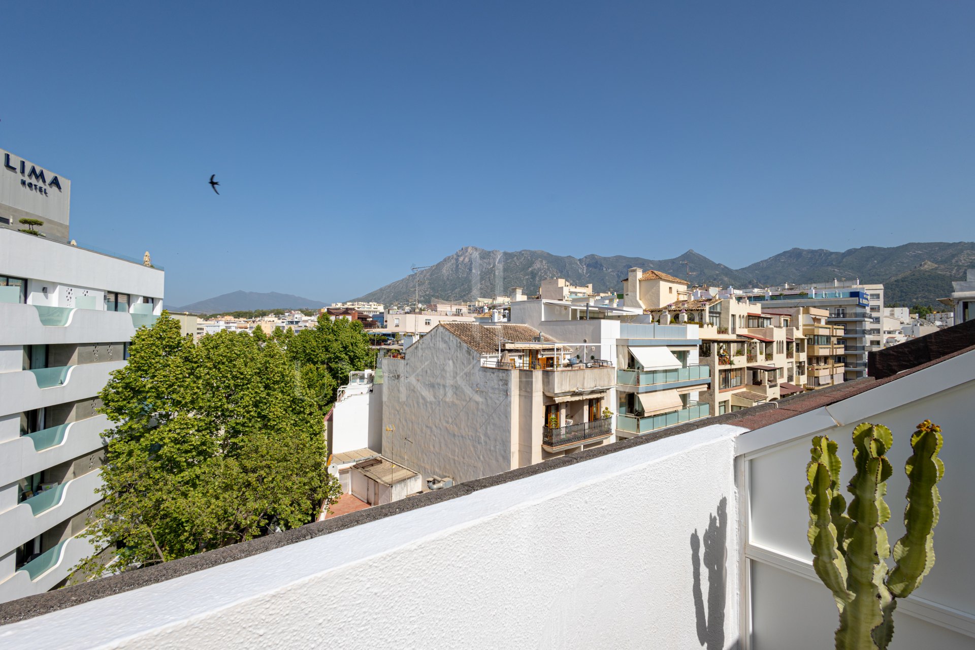 Bright duplex penthouse in Marbella center with garage space included.