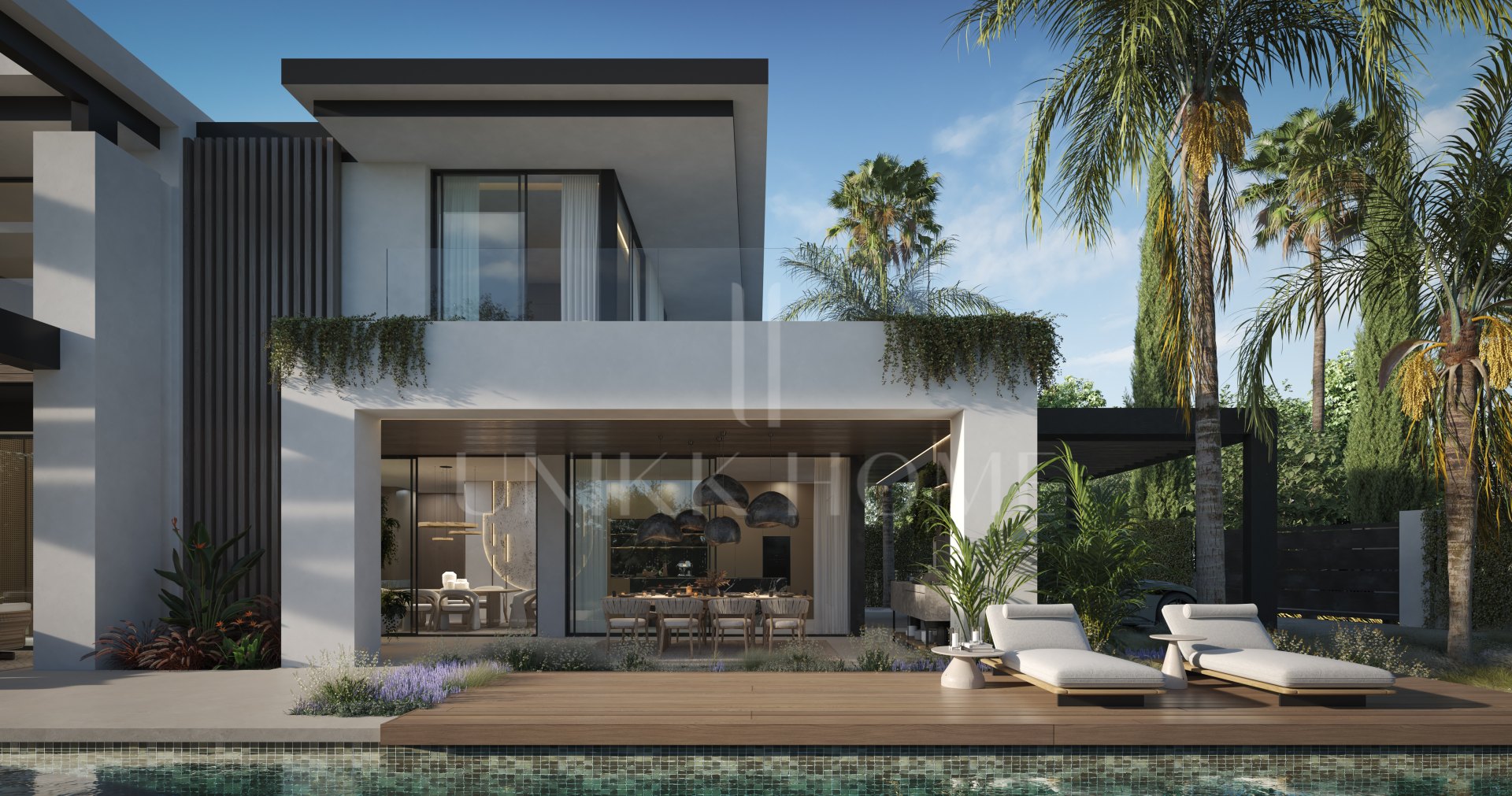 Blume, exclusiva colección boutique de 3 villas contemporáneas a pocos pasos de la playa, en una de las zonas residenciales más exclusivas de Marbella.