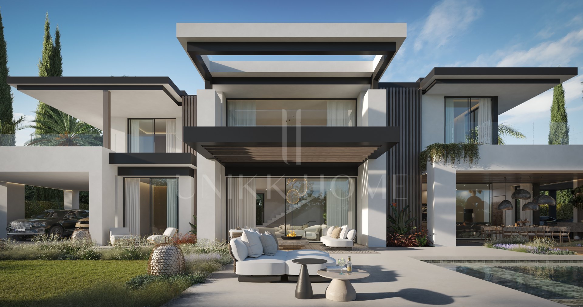 Blume, exclusiva colección boutique de 3 villas contemporáneas a pocos pasos de la playa, en una de las zonas residenciales más exclusivas de Marbella.