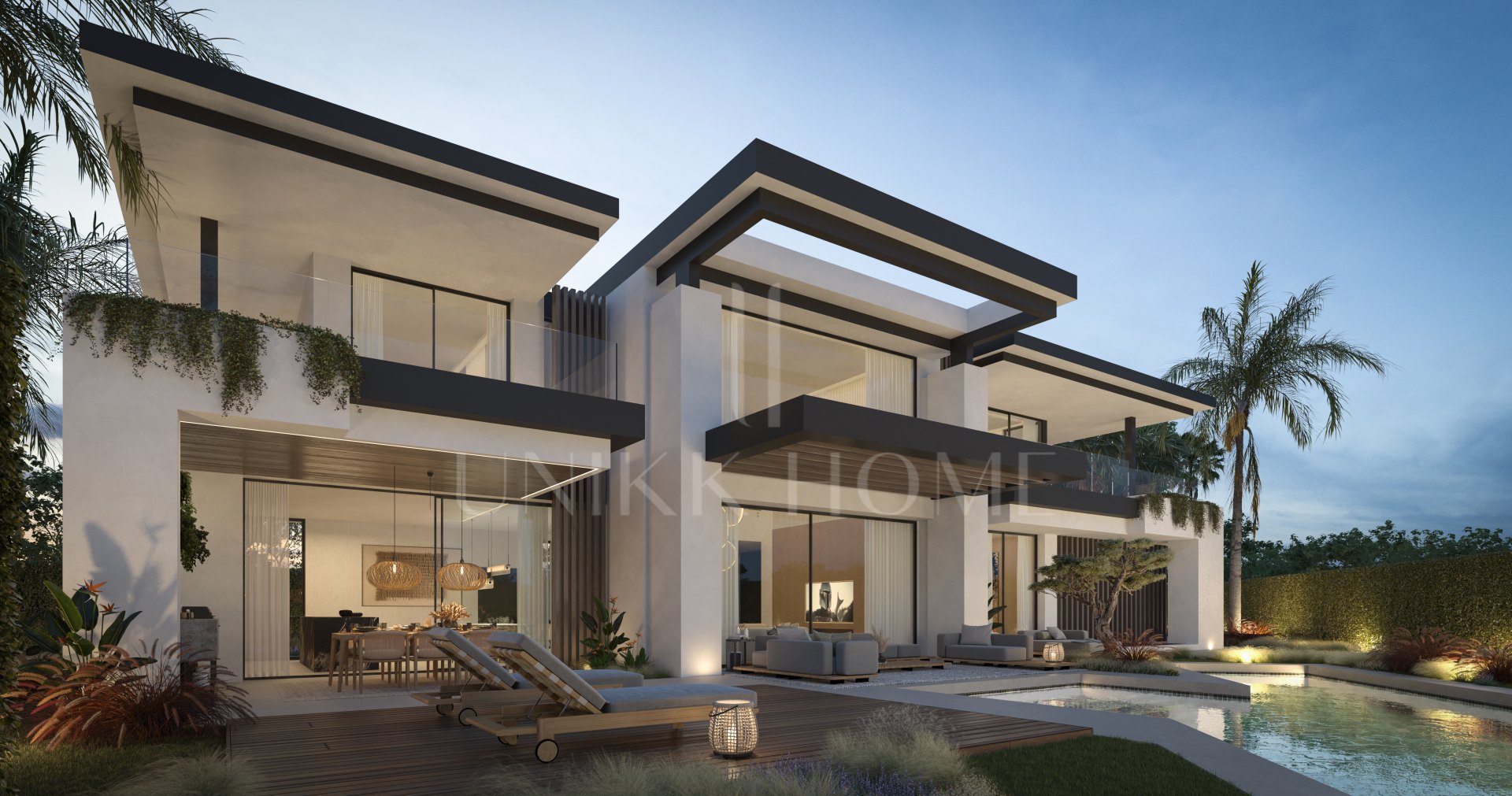 Blume, exclusiva colección boutique de 3 villas contemporáneas a pocos pasos de la playa, en una de las zonas residenciales más exclusivas de Marbella.