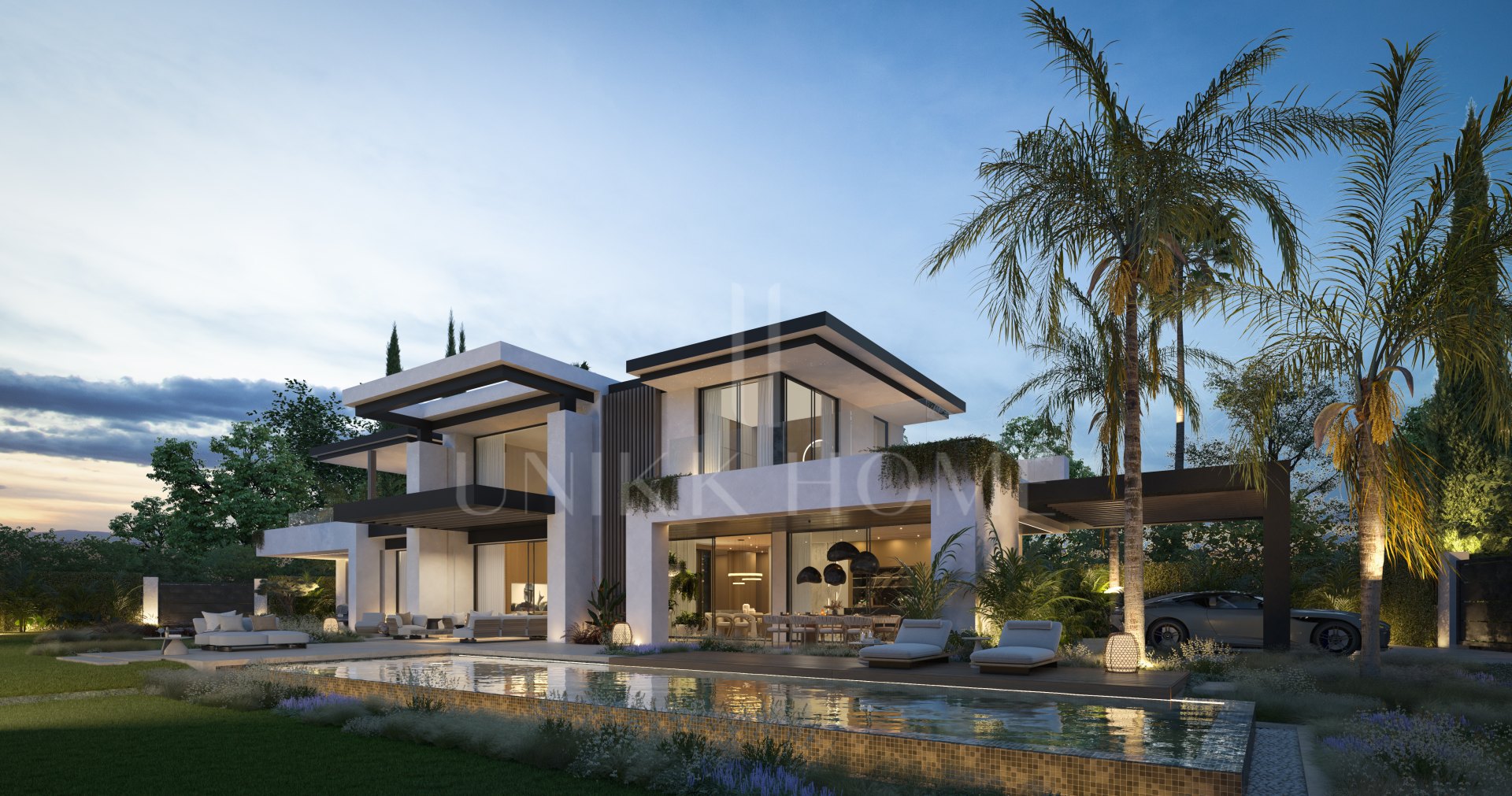 Blume, exclusiva colección boutique de 3 villas contemporáneas a pocos pasos de la playa, en una de las zonas residenciales más exclusivas de Marbella.