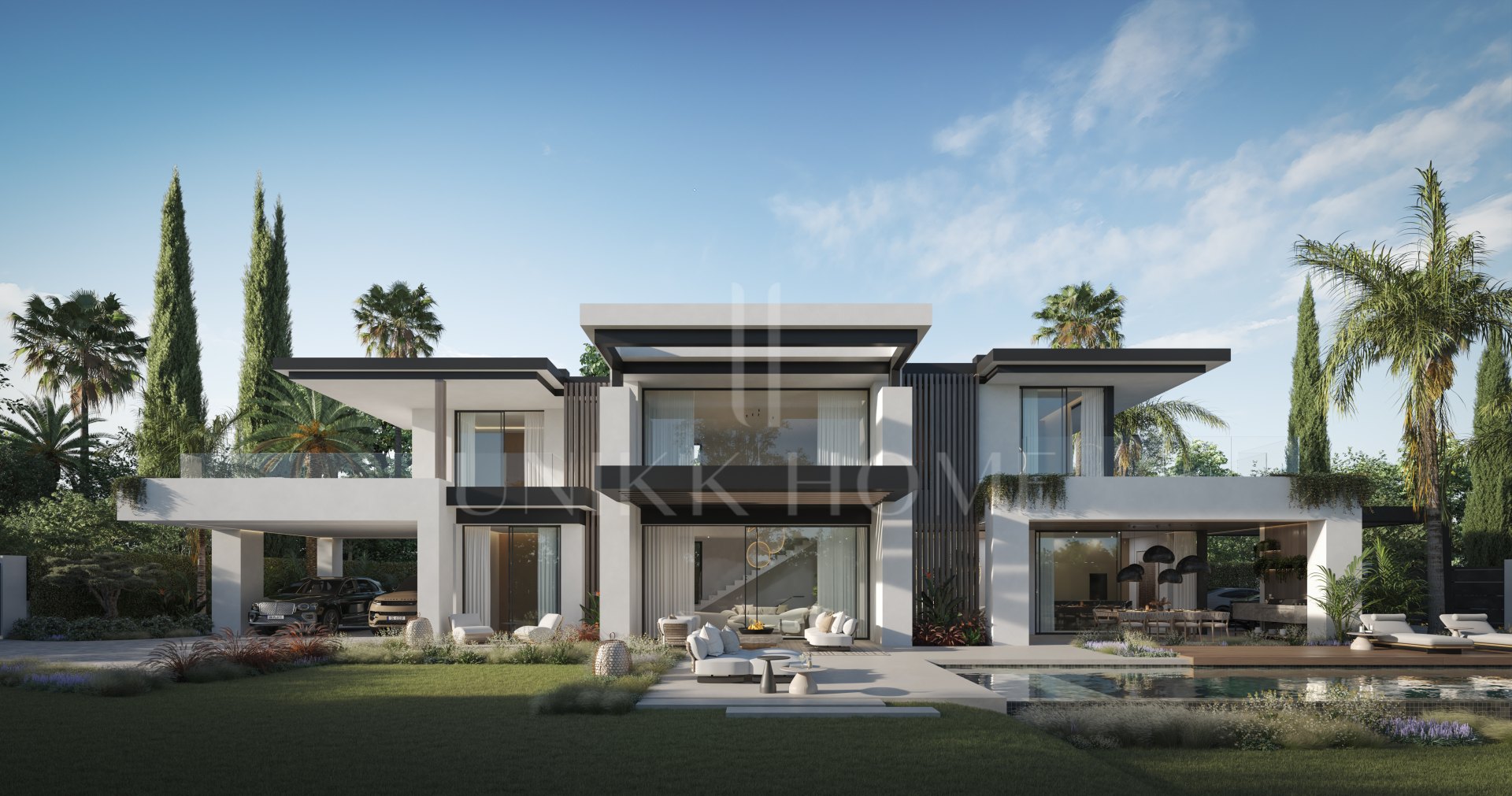 Blume, exclusiva colección boutique de 3 villas contemporáneas a pocos pasos de la playa, en una de las zonas residenciales más exclusivas de Marbella.