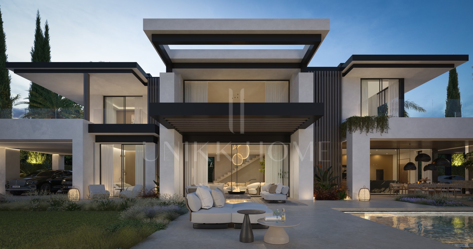 Blume, exclusiva colección boutique de 3 villas contemporáneas a pocos pasos de la playa, en una de las zonas residenciales más exclusivas de Marbella.