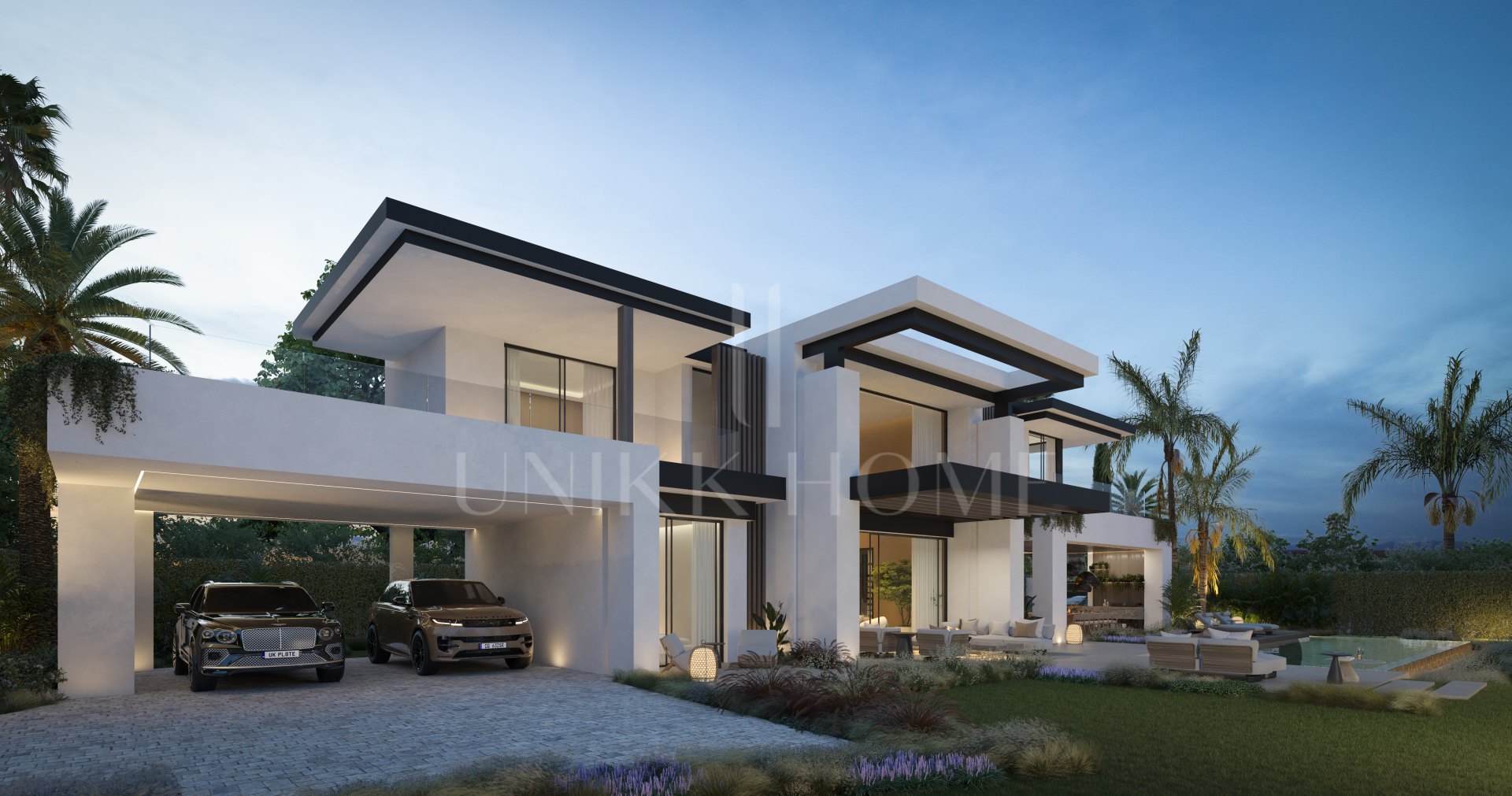 Blume, exclusiva colección boutique de 3 villas contemporáneas a pocos pasos de la playa, en una de las zonas residenciales más exclusivas de Marbella.