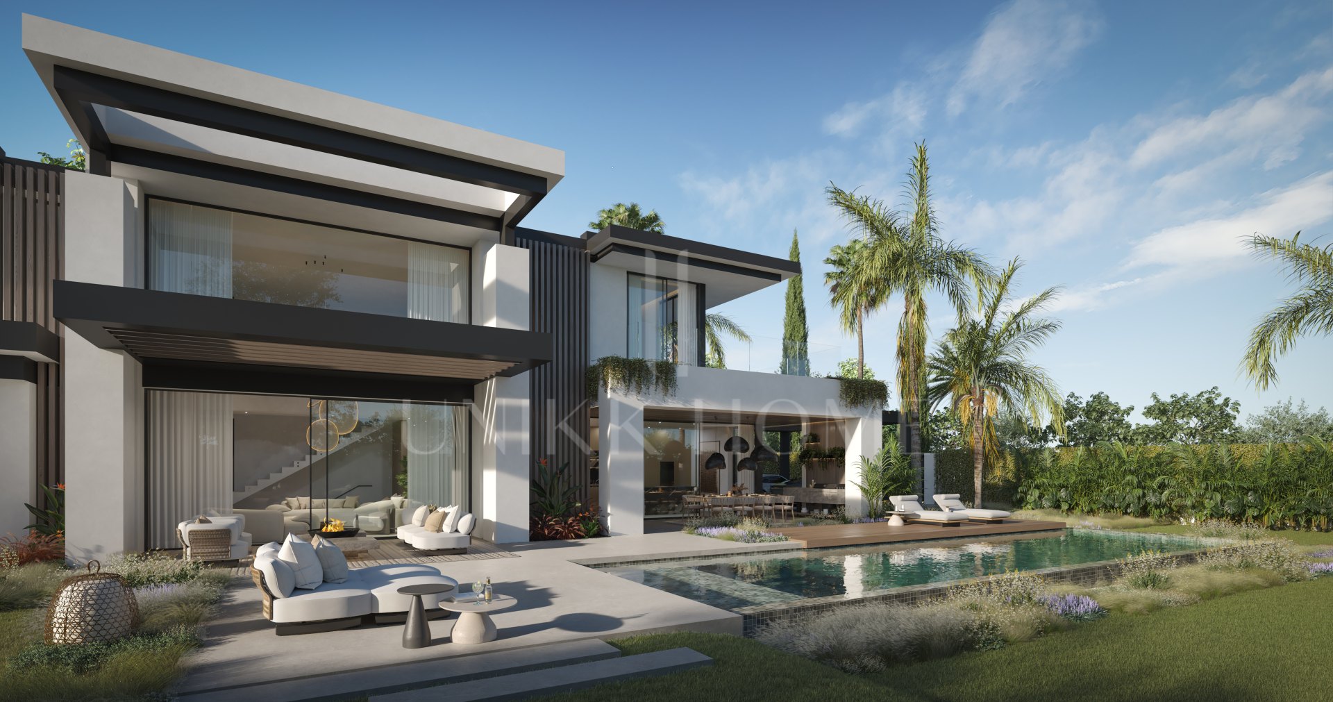 Blume, exclusiva colección boutique de 3 villas contemporáneas a pocos pasos de la playa, en una de las zonas residenciales más exclusivas de Marbella.