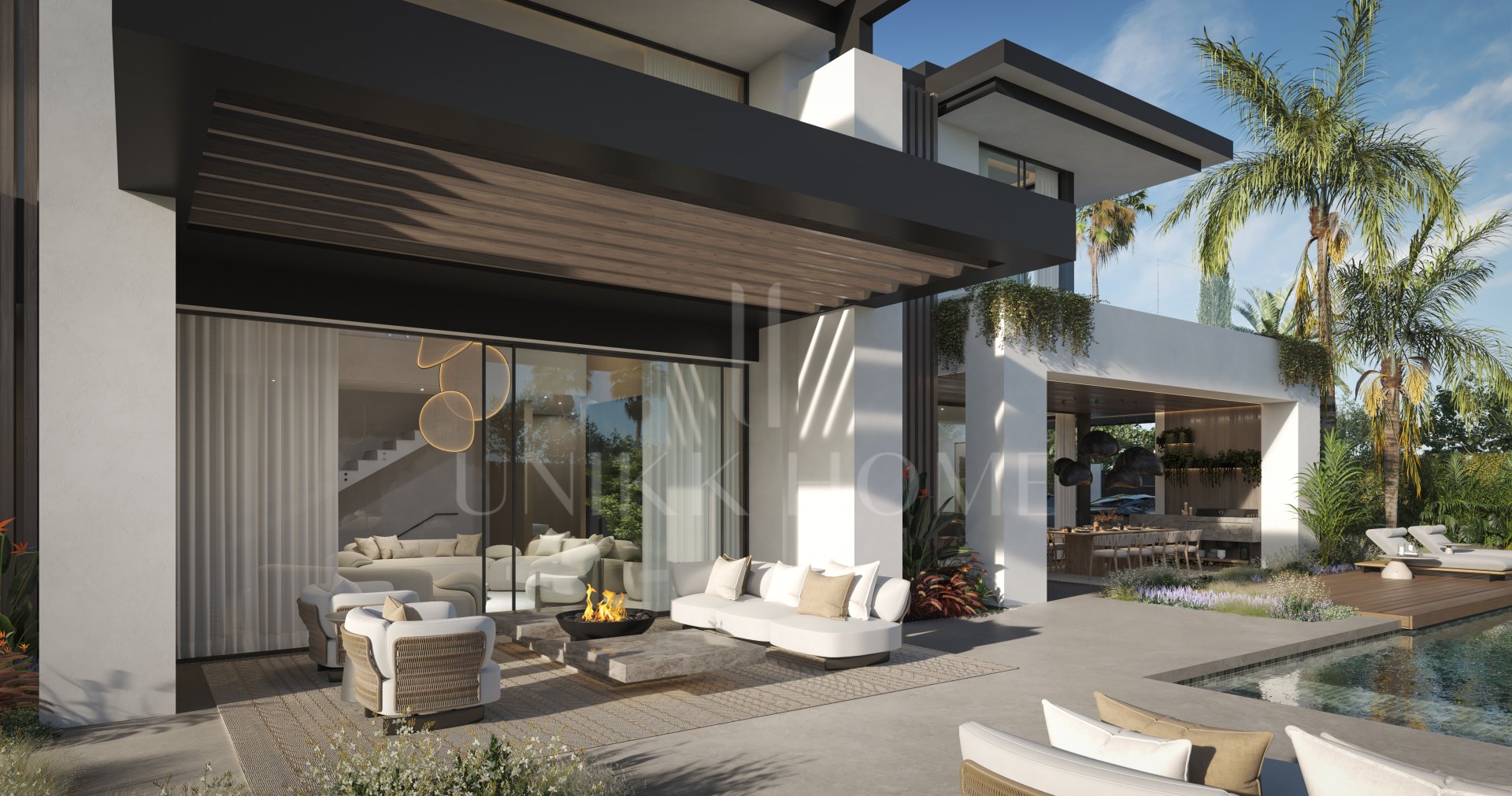 Blume, exclusiva colección boutique de 3 villas contemporáneas a pocos pasos de la playa, en una de las zonas residenciales más exclusivas de Marbella.