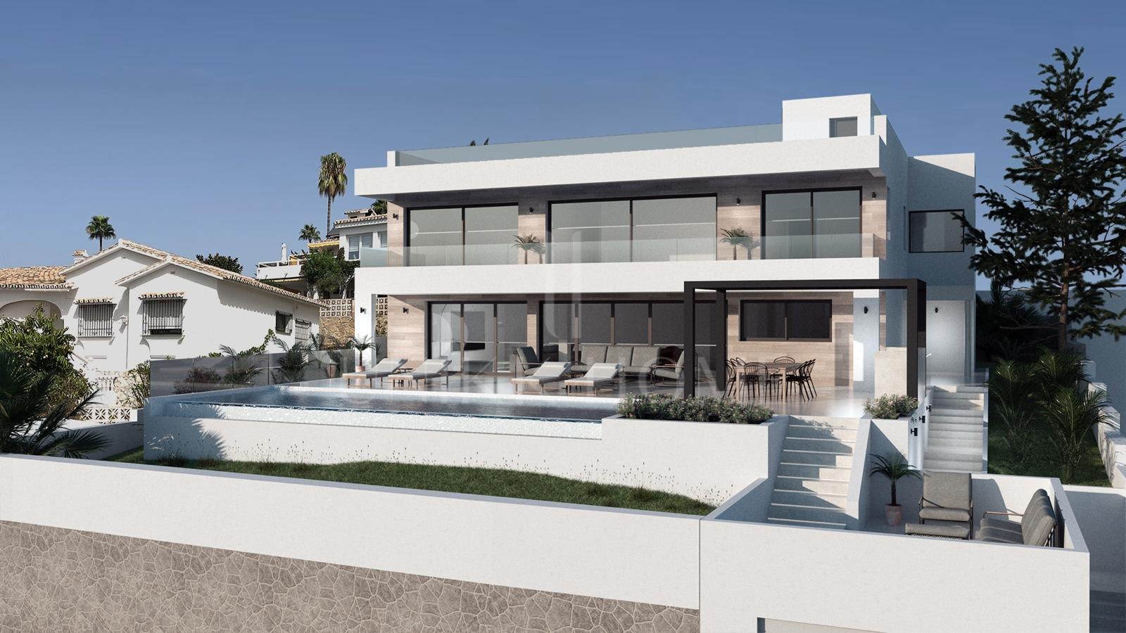 Luxurious 7-Bedroom Villa with Panoramic Sea Views in Mijas Costa