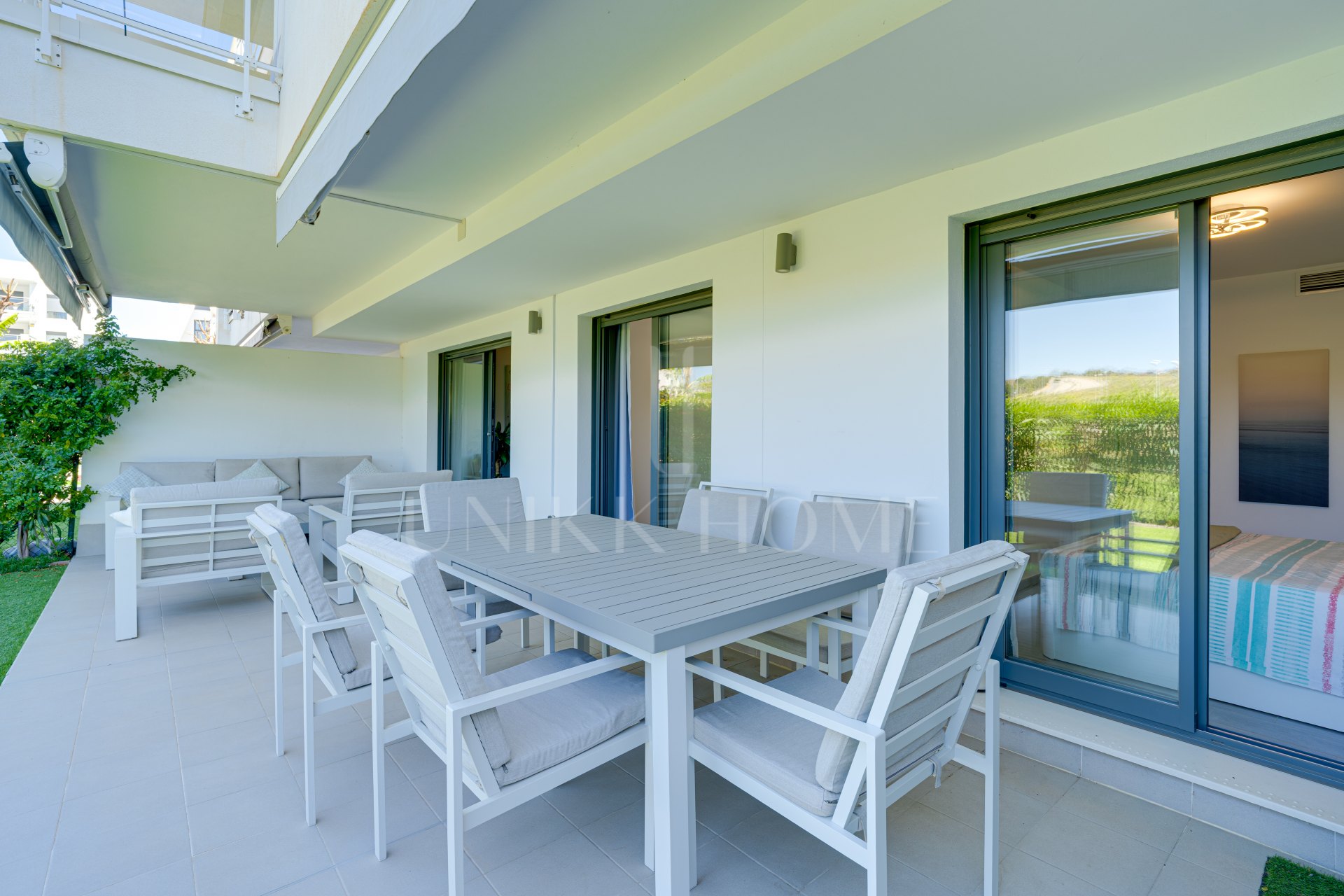 Beautiful, two bedroom ground floor, garden apartment located within the sought-after gated community of El Lagar in La Cala de Mijas