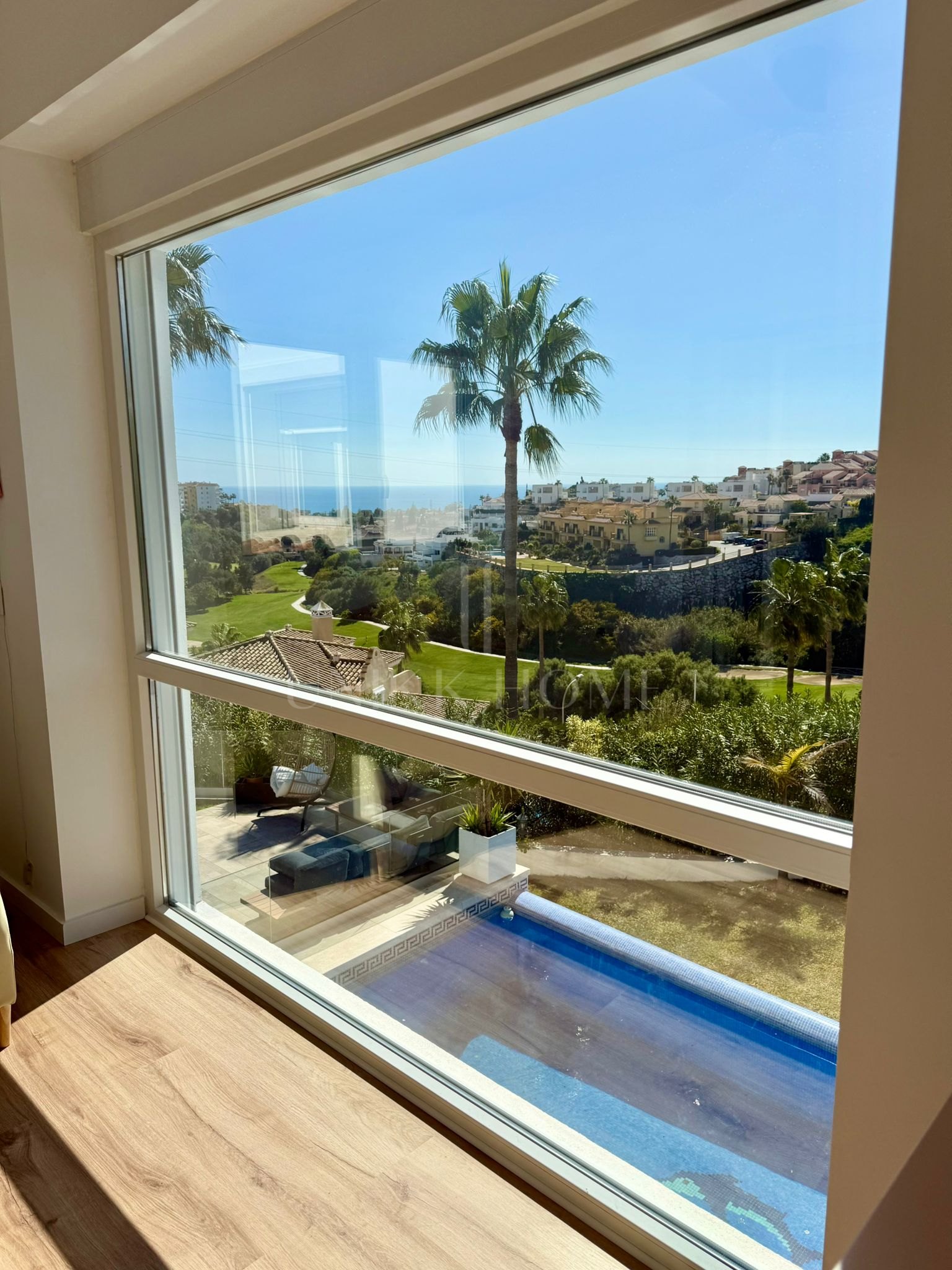 Beautifully renovated, south west facing three bedroom Villa located in Riviera del Sol, Mijas Costa with sea views