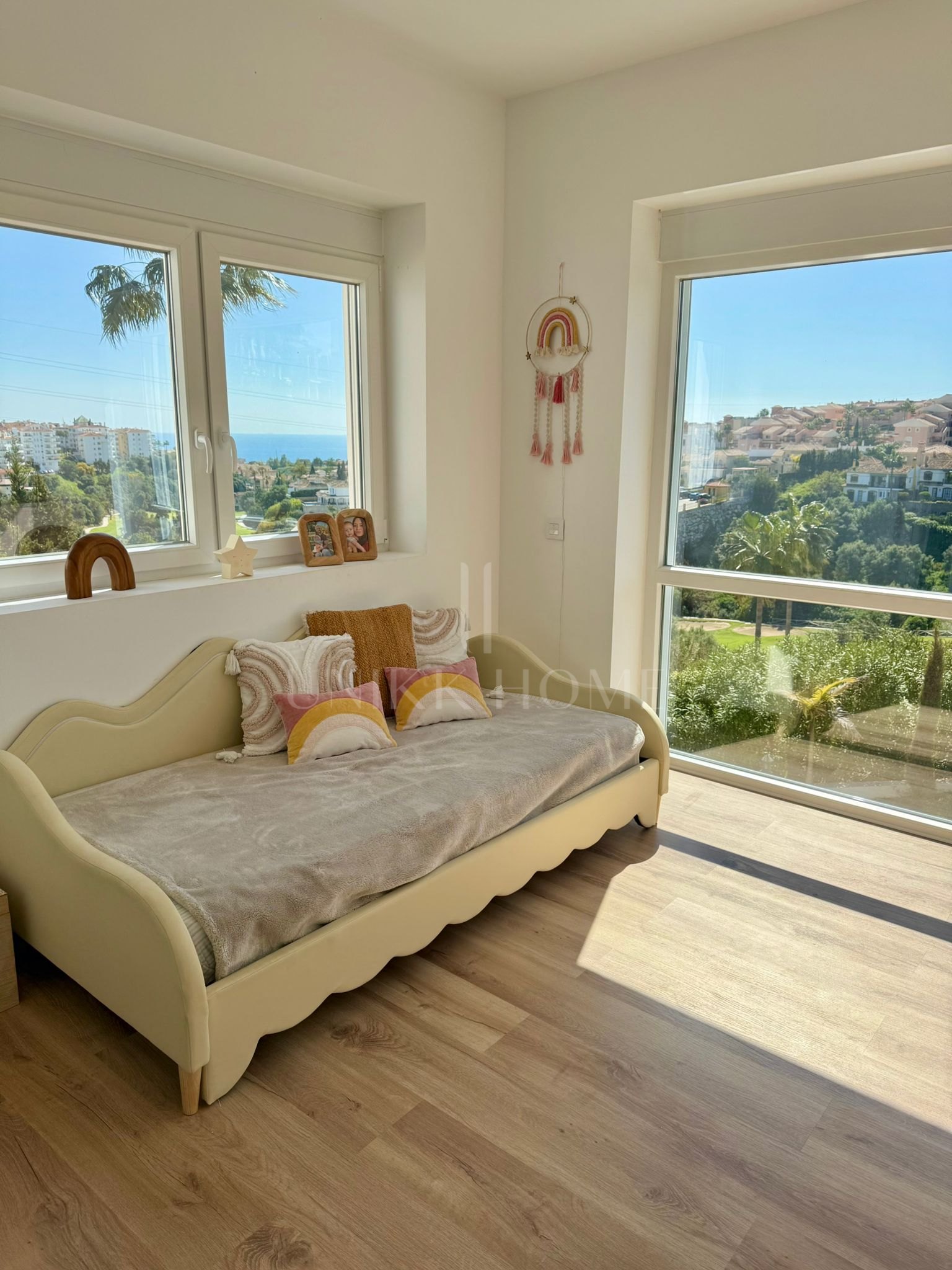 Beautifully renovated, south west facing three bedroom Villa located in Riviera del Sol, Mijas Costa with sea views