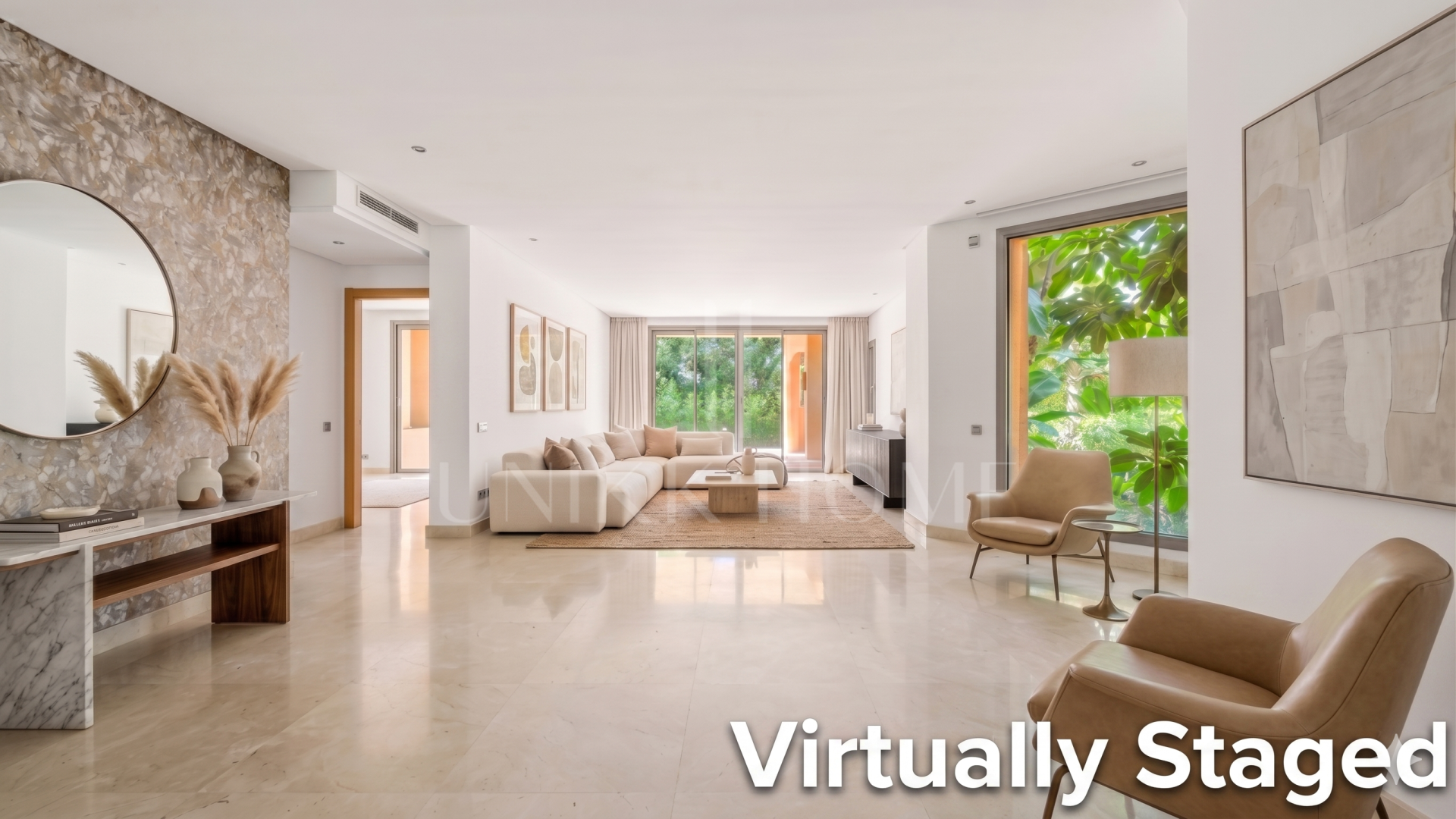 Beautiful, two bedroom, south facing ground floor apartment in the prestigious Mansion Club Marbella