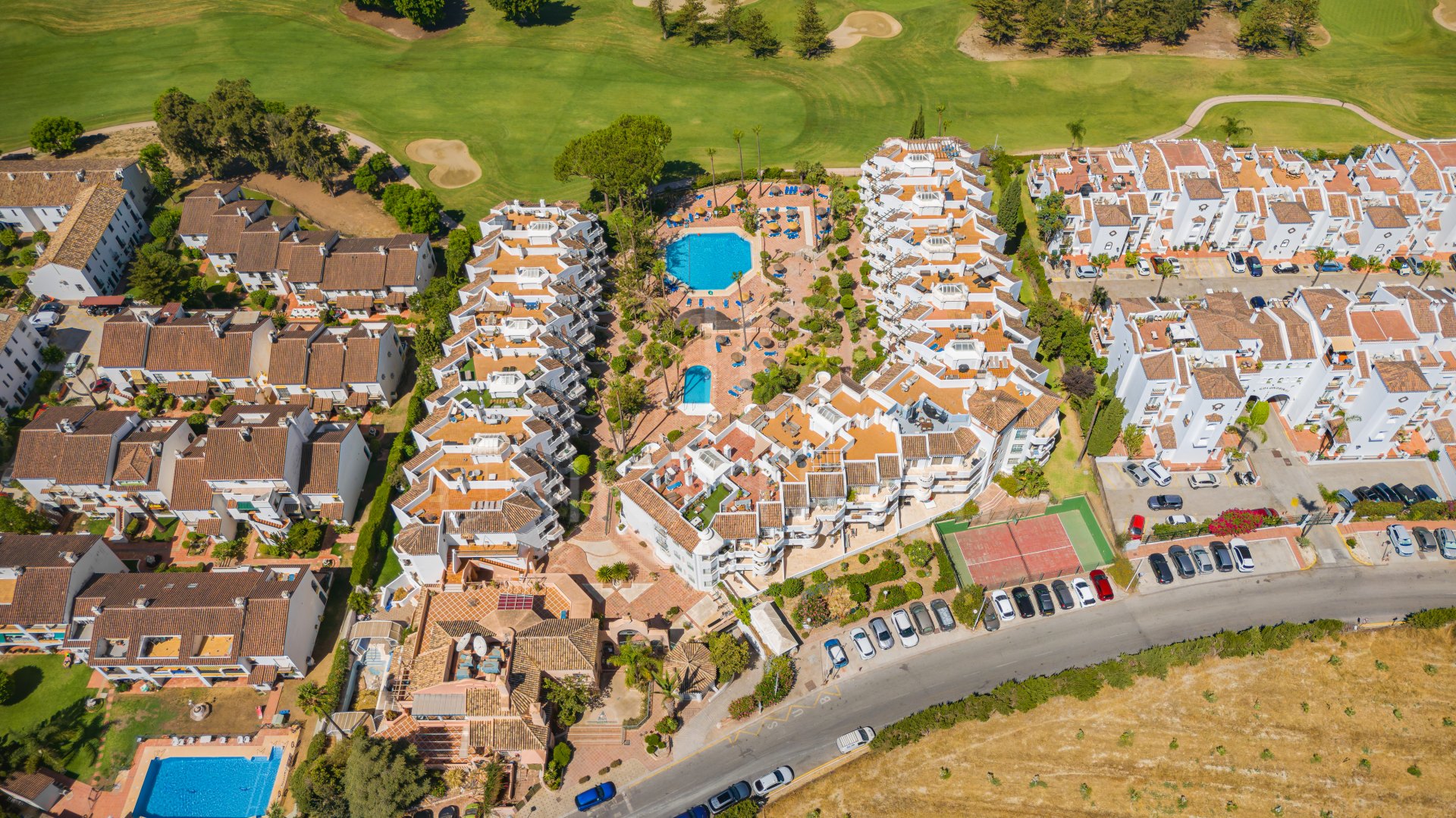 Stunning three bedroom, renovated ground floor apartment situated within the sought-after Matchroom Country Club in Mijas Golf