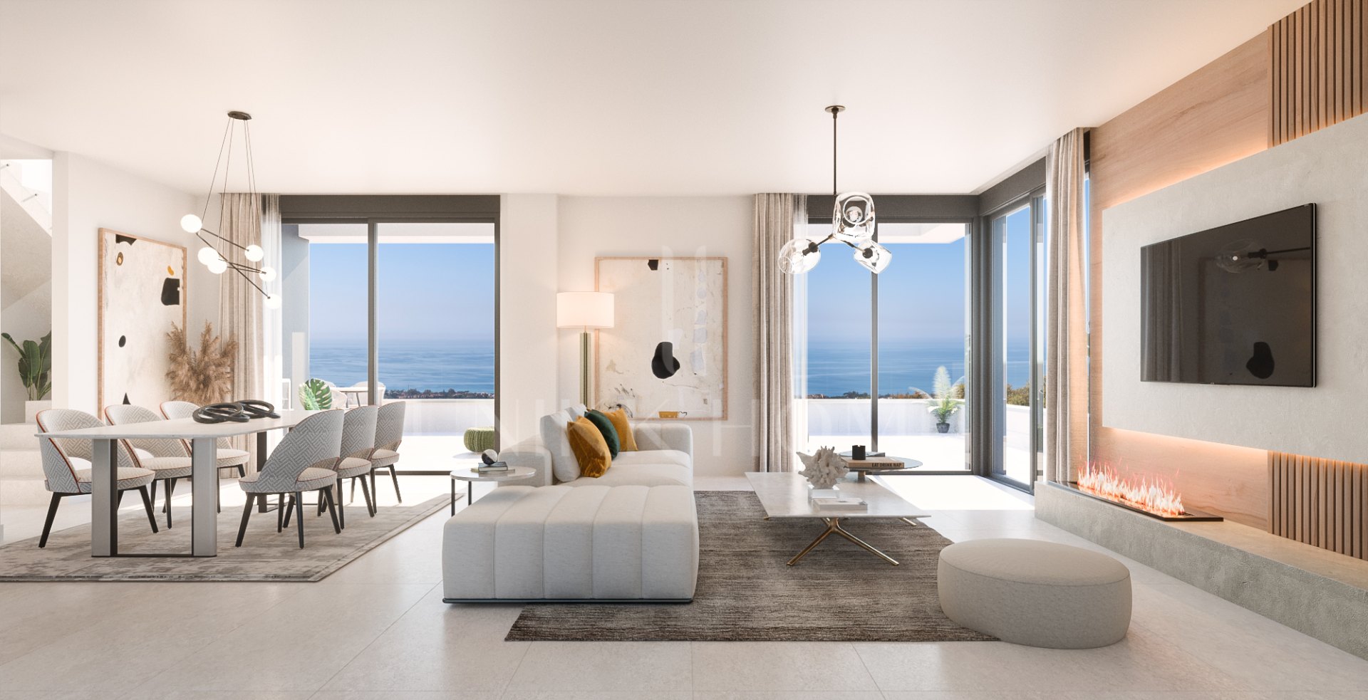 Apartamento de tres dormitorios en la comunidad cerrada de Medblue, en Altos de los Monteros