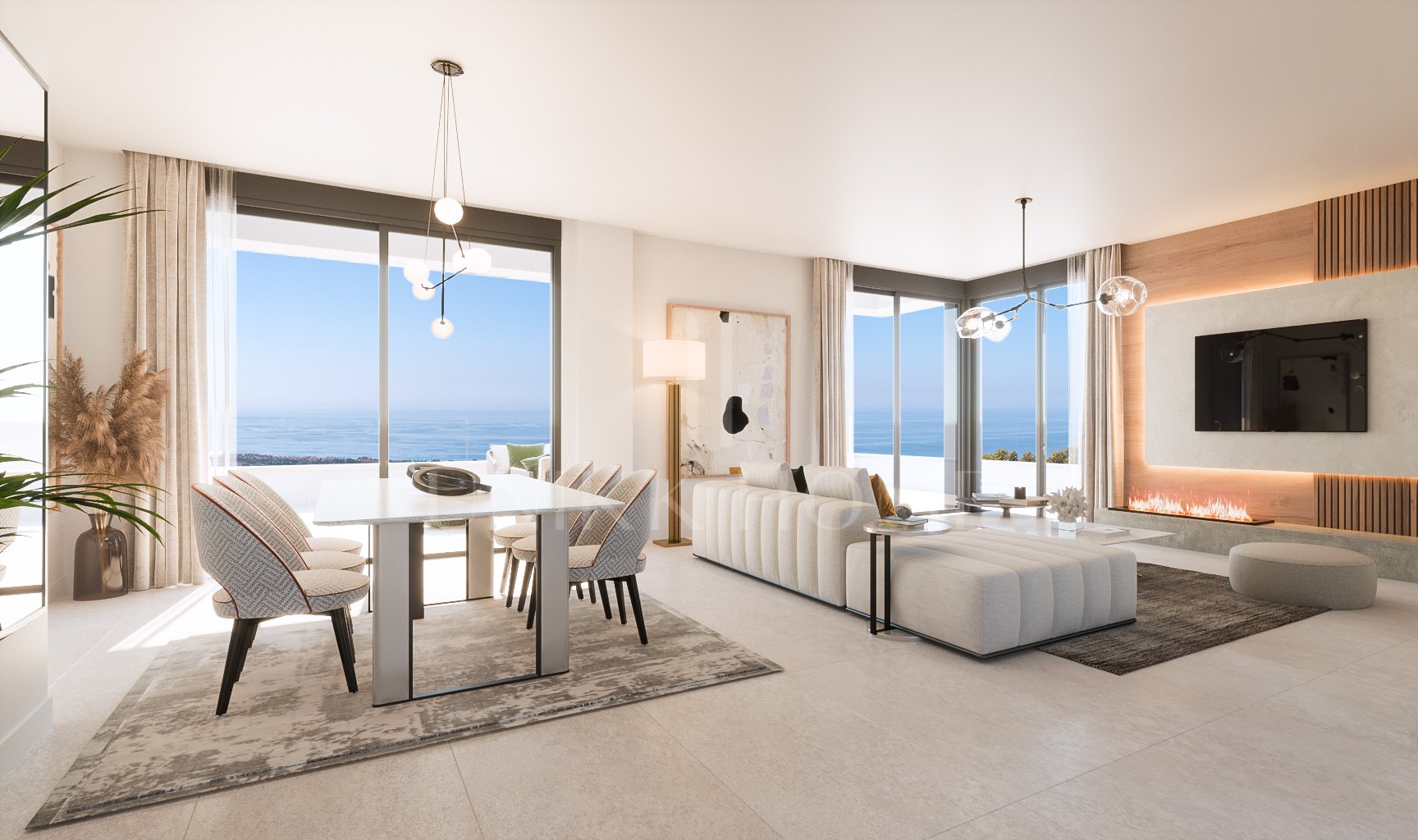 Apartamento de tres dormitorios en la comunidad cerrada de Medblue, en Altos de los Monteros