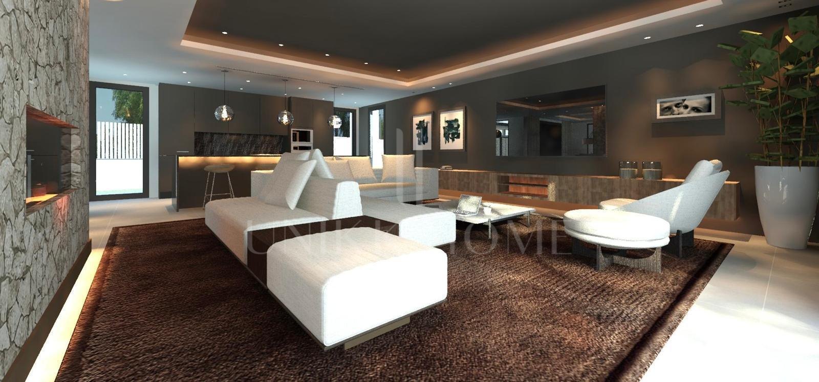 Villa Maya – una magnífica villa moderna de cuatro dormitorios junto a la playa, actualmente en construcción en el custodio de Guadalmina Baja