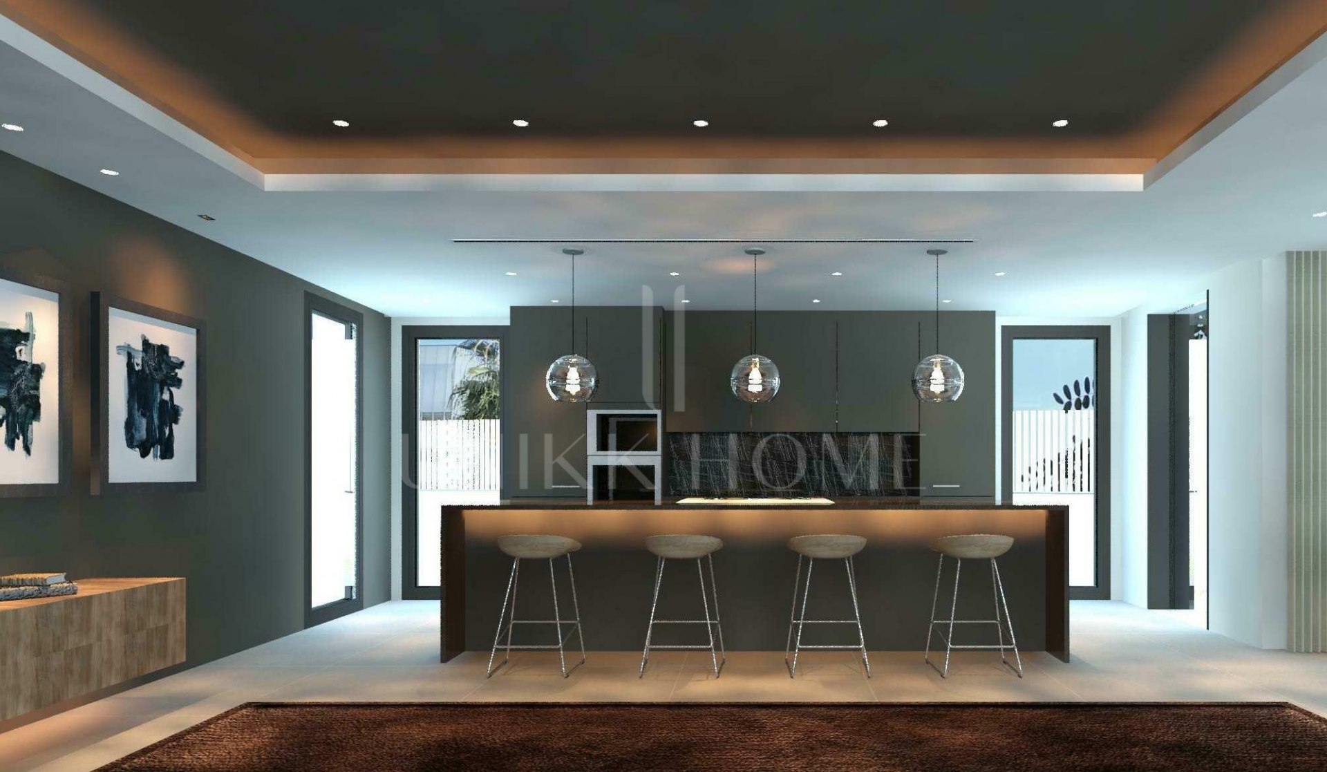 Villa nueva, 4 dormitorios, orientada al sur en Guadalmina Baja