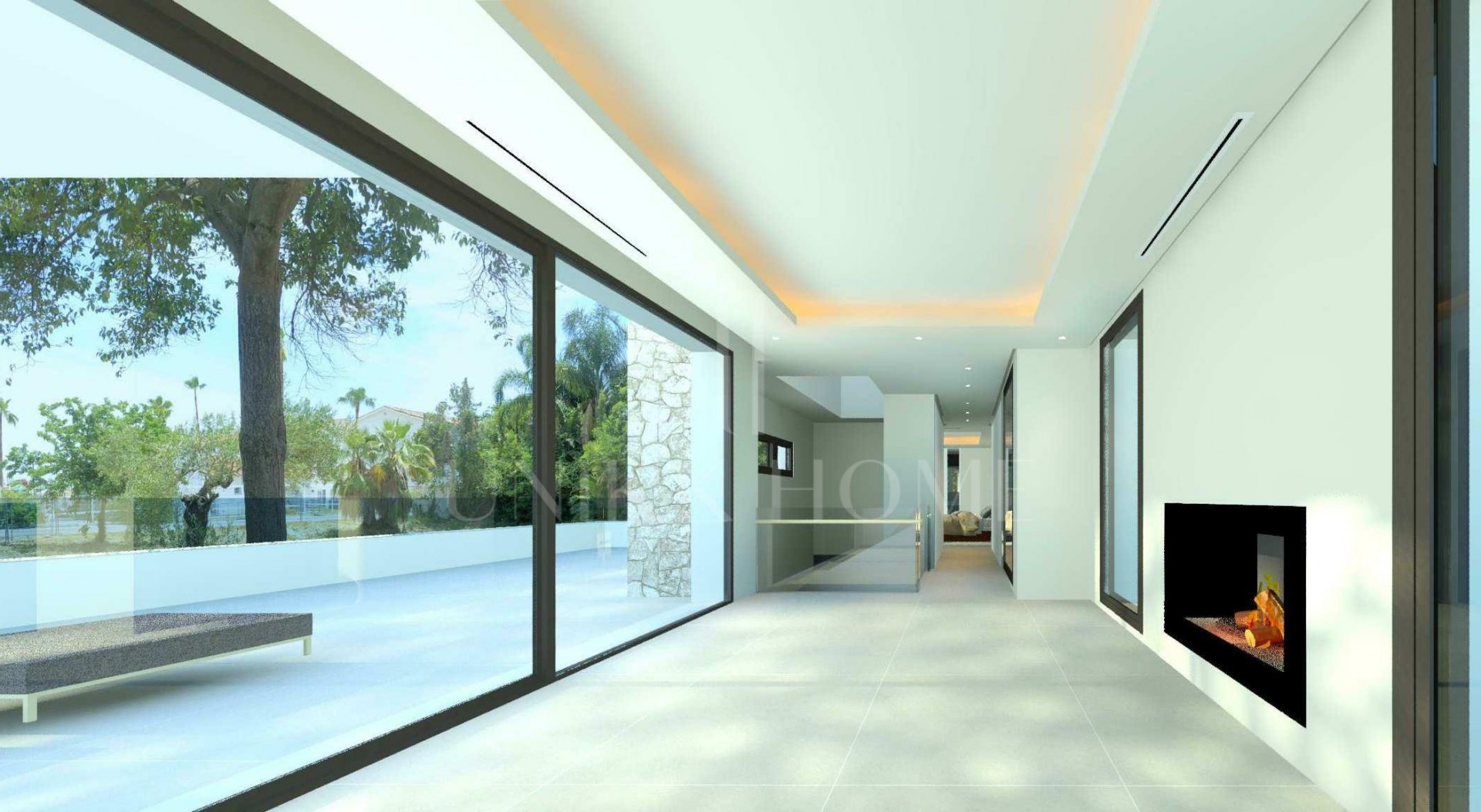 Villa nueva, 4 dormitorios, orientada al sur en Guadalmina Baja