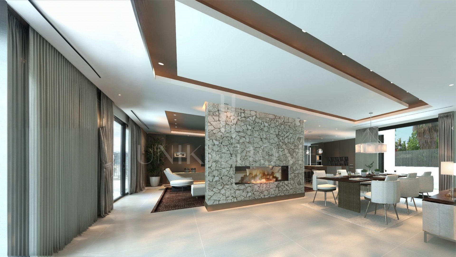 Villa nueva, 4 dormitorios, orientada al sur en Guadalmina Baja
