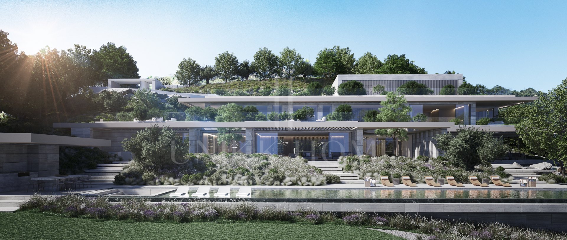 Southwest facing plot in La Zagaleta with a spectacular villa project