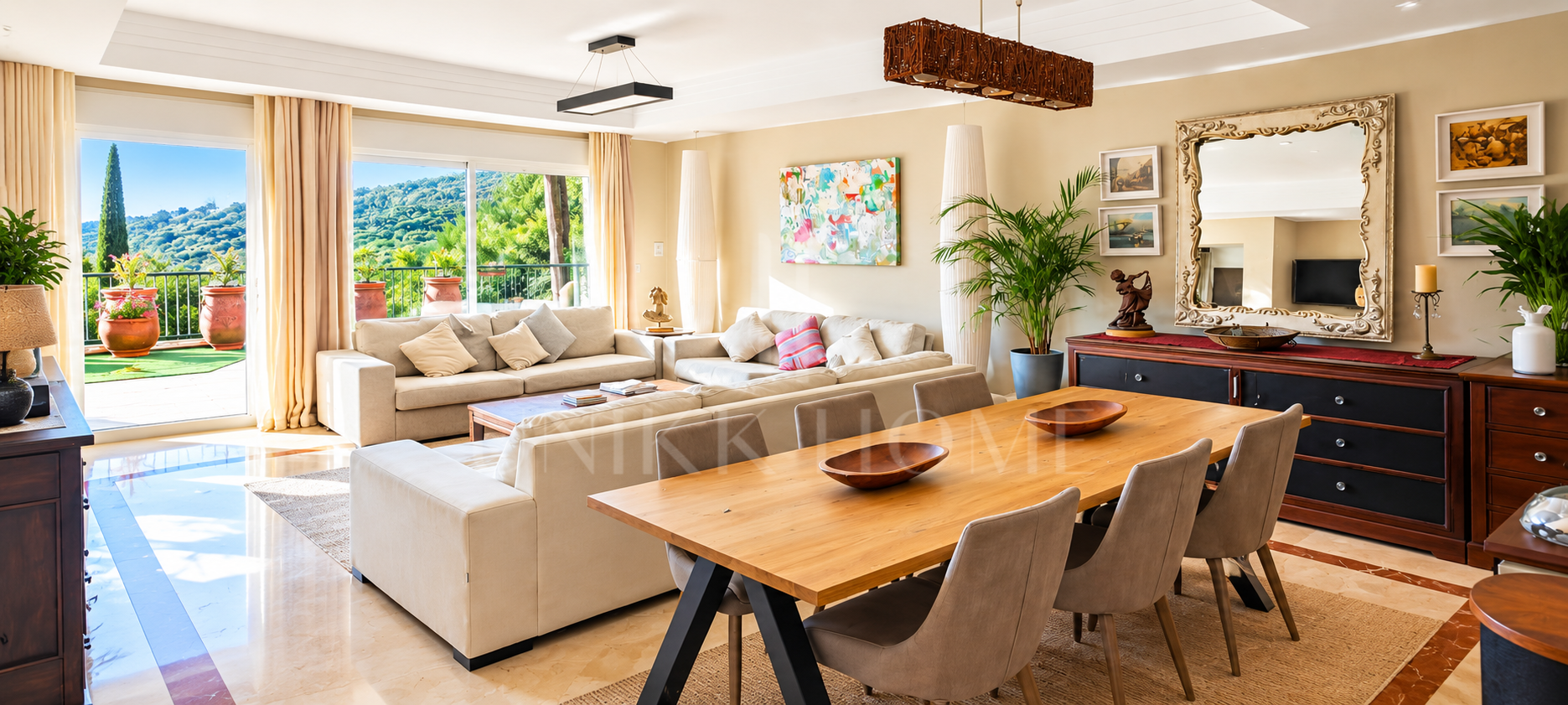 Elegant 3-Bedroom Apartment with Expansive Terraces, Panoramic Views & Modern Interiors