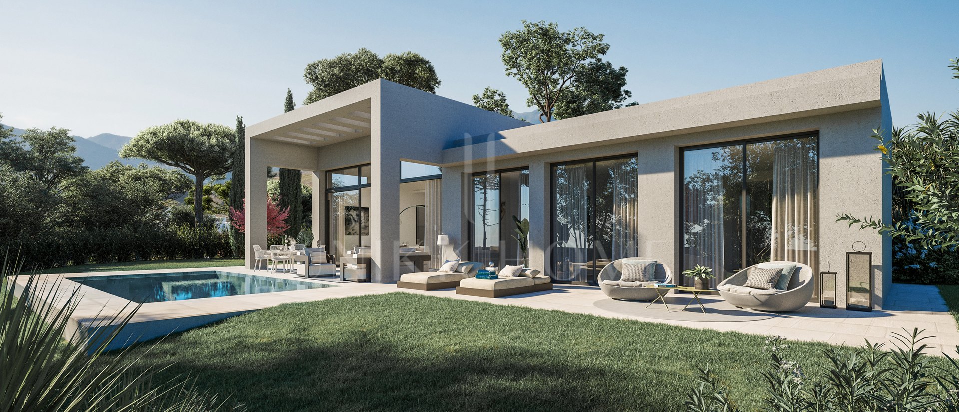 Exquisite Single-Story 3-Bedroom Villa with Breathtaking Panoramic Sea and Mountain Views.
