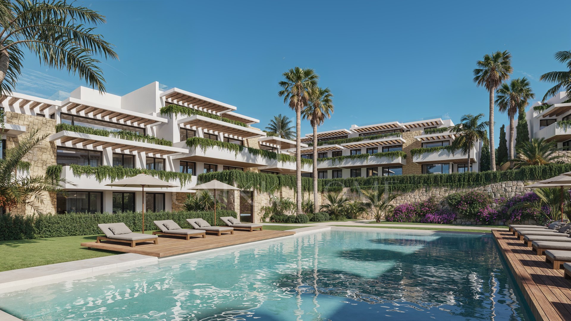 MODERN 2 BEDROOM APARTMENT WITH GARDEN - ESTEPONA WEST