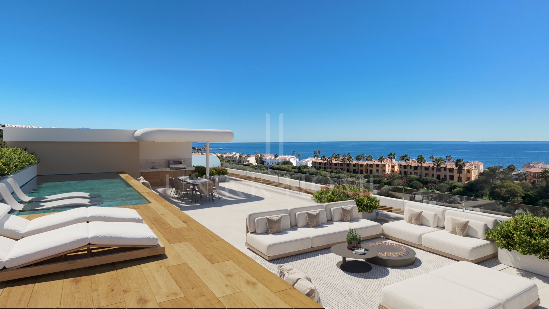 Duplex penthouse with solarium, private pool, and sea views - Casares Playa