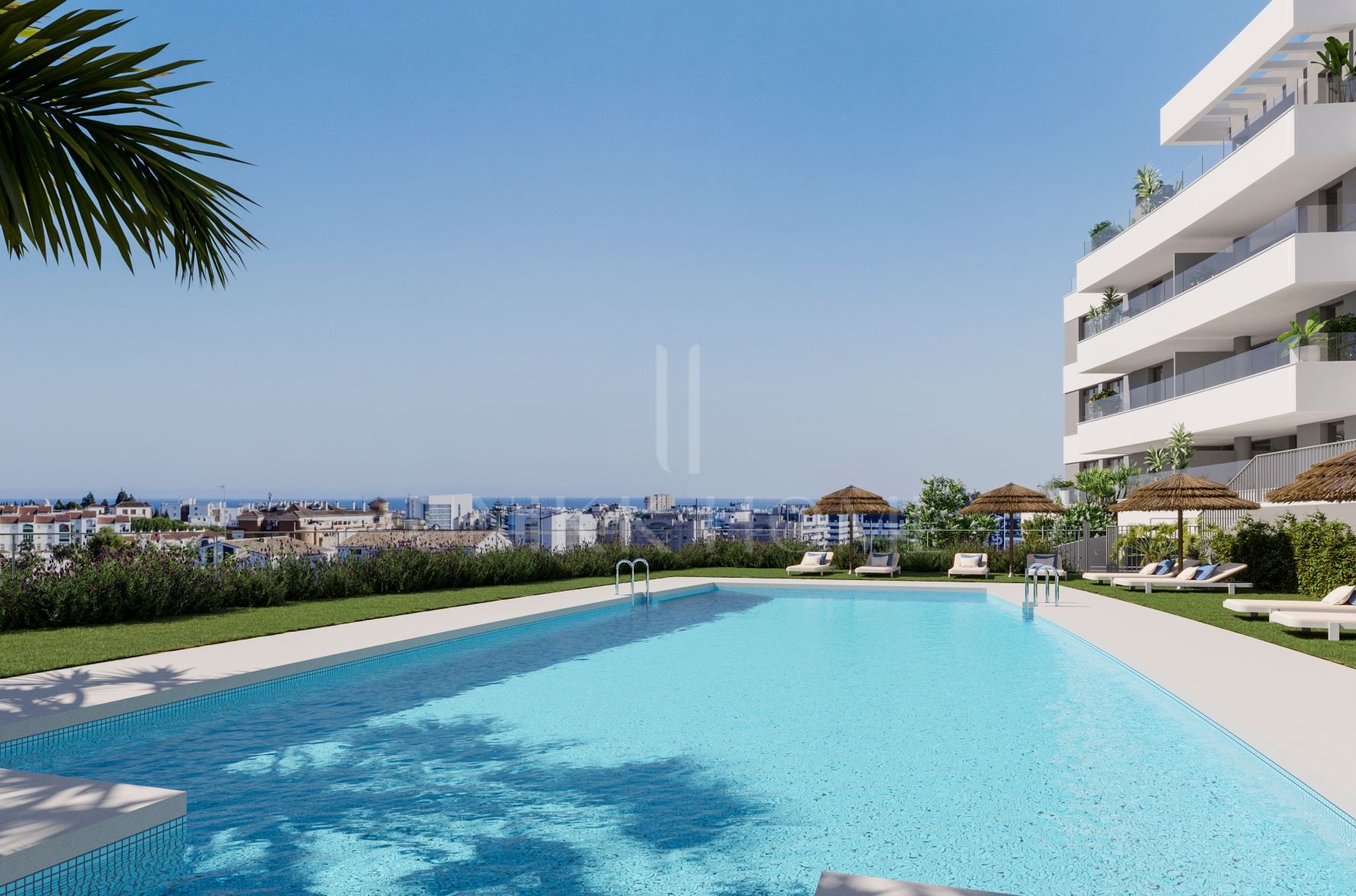 ÁTICO CON VISTAS ABIERTAS A LA CIUDAD EN NUEVO COMPLEJO CERCA DEL CENTRO DE ESTEPONA Y LA PLAYA
