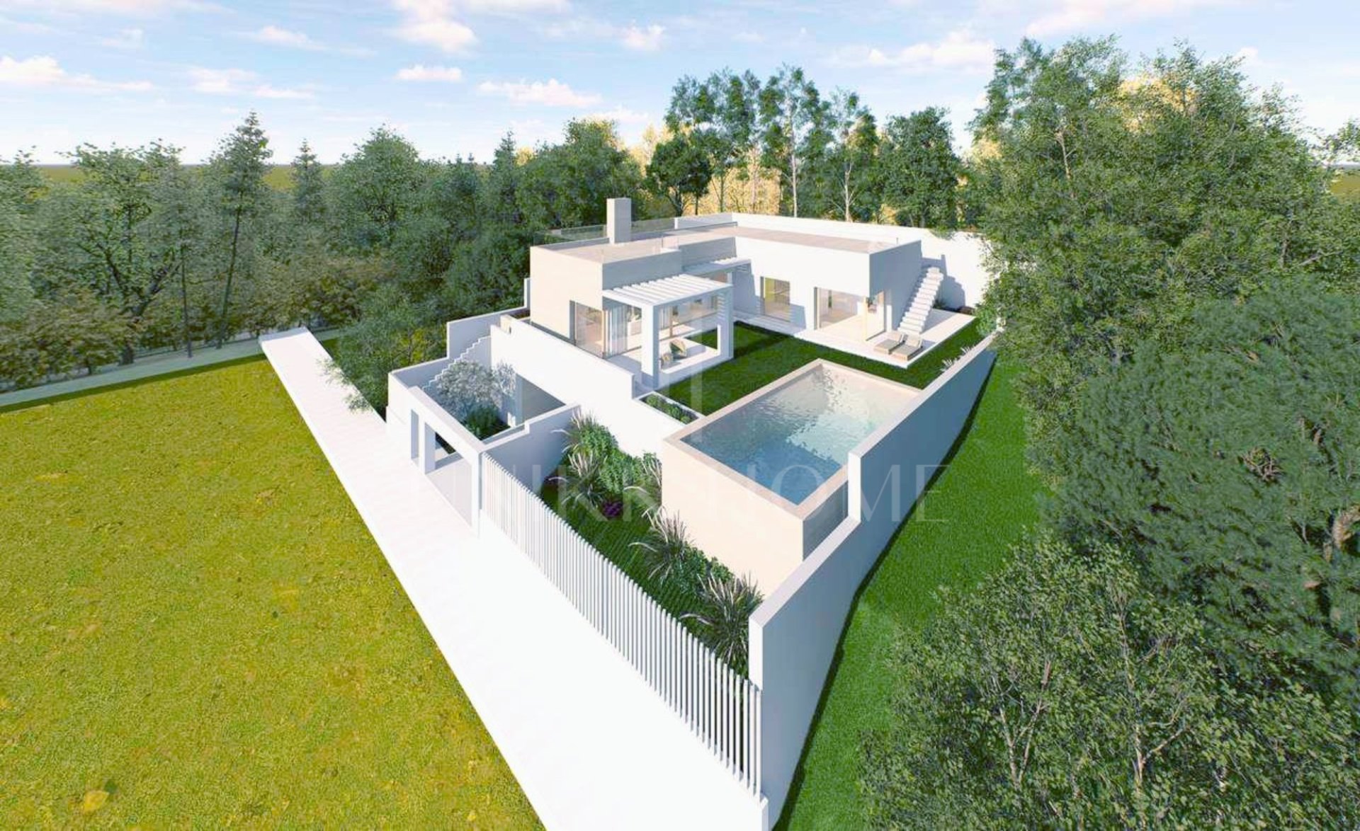 Villa de diseño contemporáneo con piscina infinity y solárium en Valle Romano, Estepona