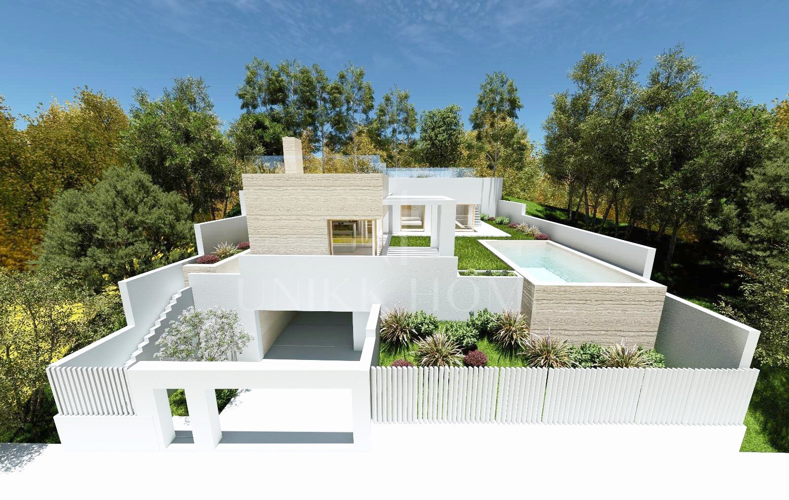 Villa de diseño contemporáneo con piscina infinity y solárium en Valle Romano, Estepona