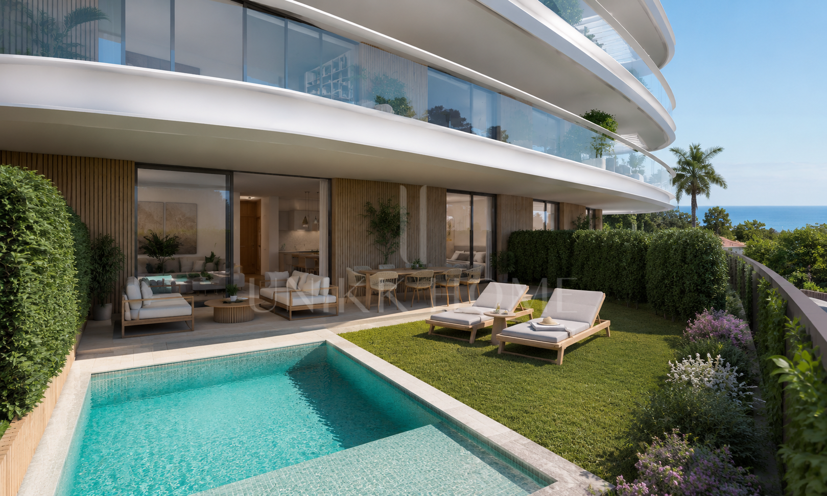 Modern 2 Bedroom Ground Floor Apartment with Private Garden and Pool - Duquesa Manilva