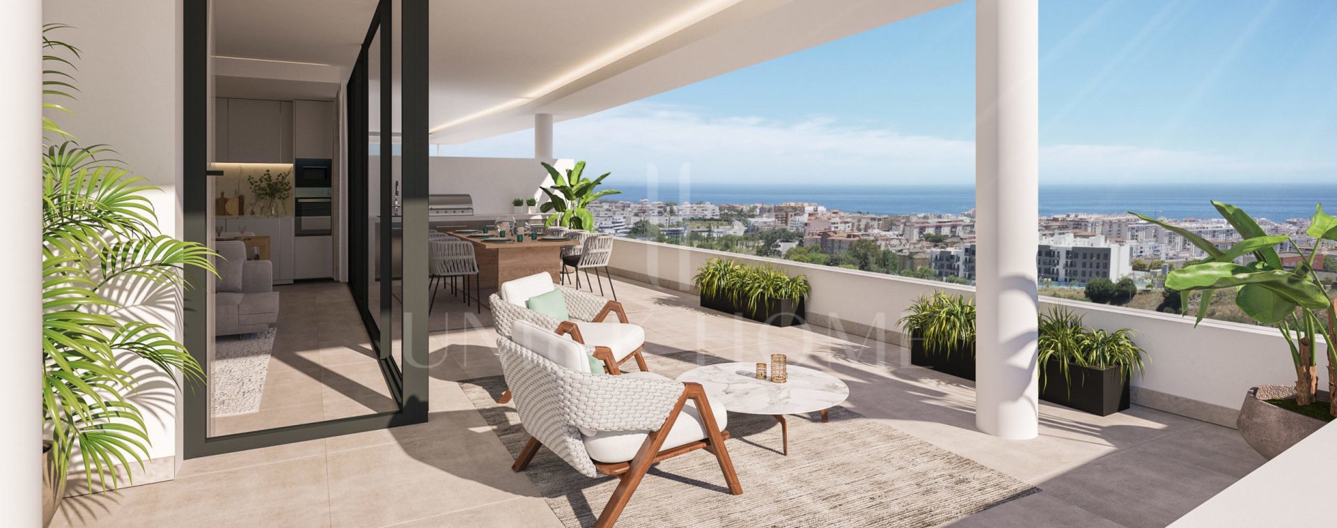 4 BEDROOMS GROUNDFLOOR APARTMENT WITH SEA VIEWS - MODERN RESORT WALKING DISTANCE TO TOWN AND BEACH