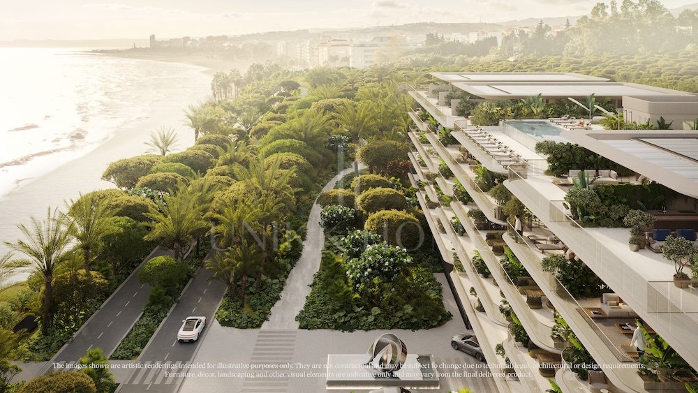 Luxury 3-Bedroom Beachfront Residence with Panoramic Sea Views in Estepona