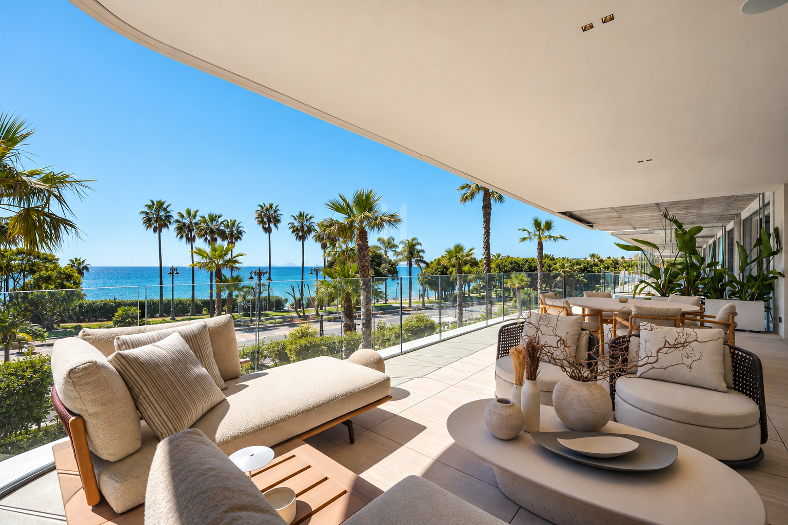 Luxury 3-Bedroom Beachfront Residence with Panoramic Sea Views in Estepona