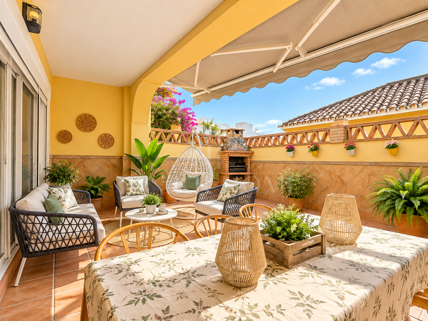 Charming 4-Bedroom Townhouse Spacious Terraces & Private Garage for 2 Cars