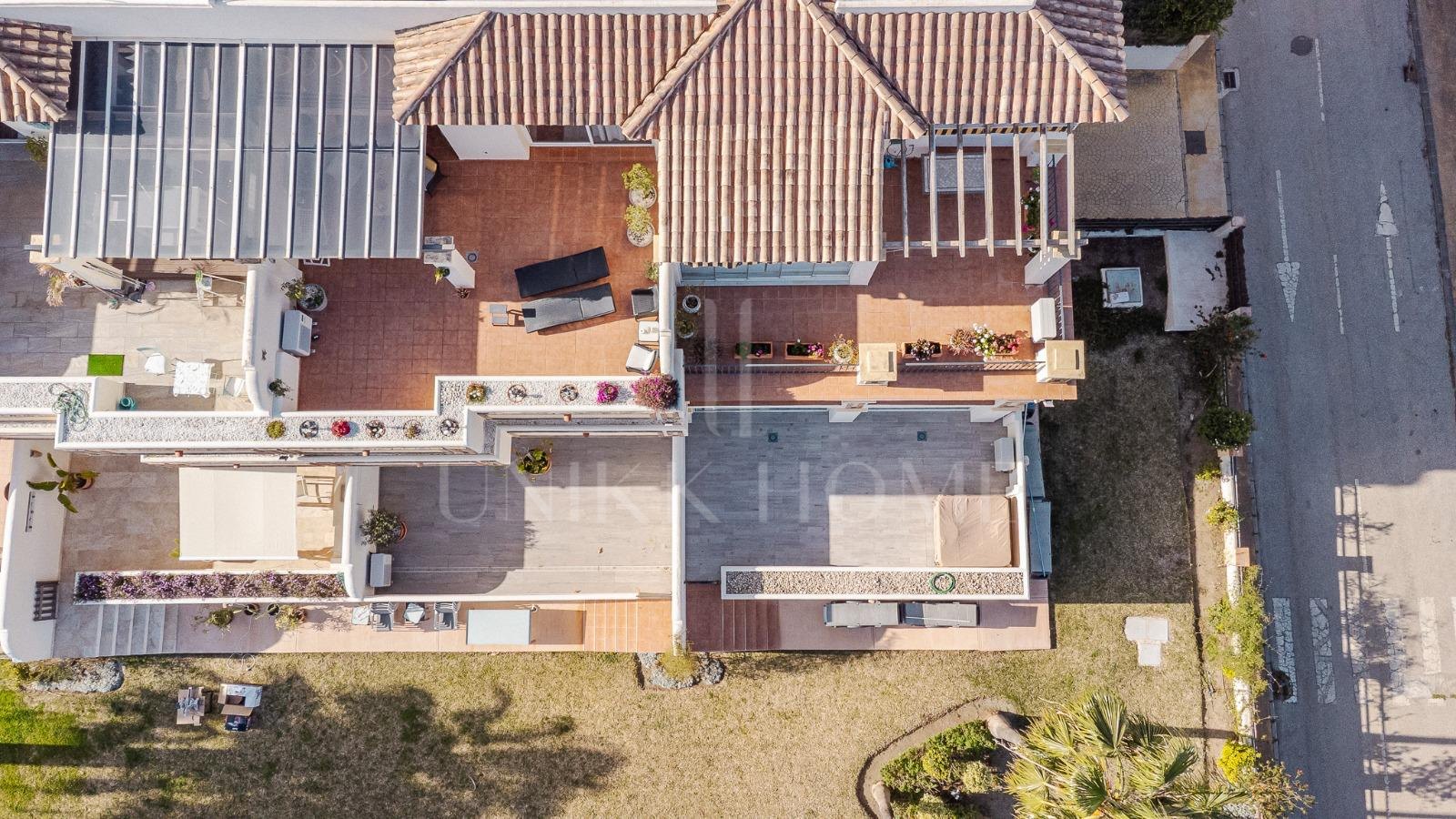 Elevated Ground Floor Sea View Apartment for Sale in Estepona East – Large Terraces & Jacuzzi