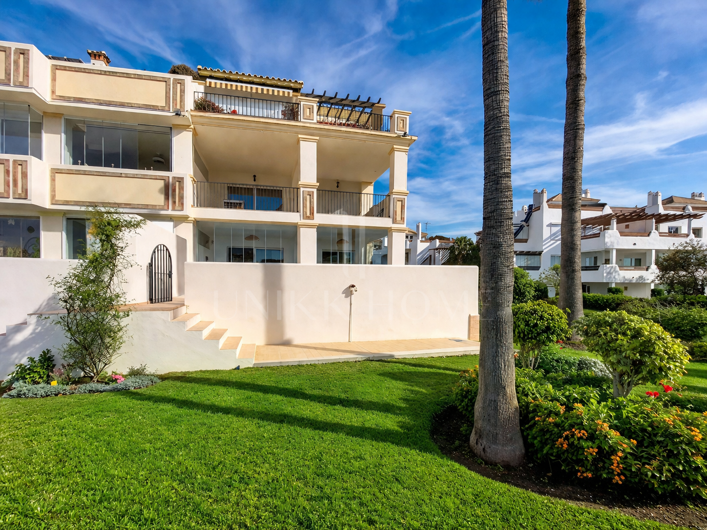 Elevated Ground Floor Sea View Apartment for Sale in Estepona East – Large Terraces & Jacuzzi
