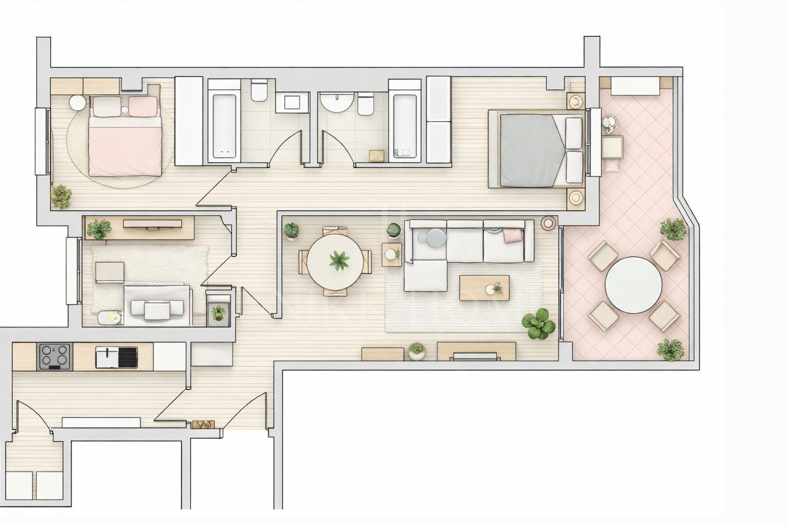 Apartamento reformado con garaje, trastero y piscina, cerca del casco histórico de Estepona - Centro