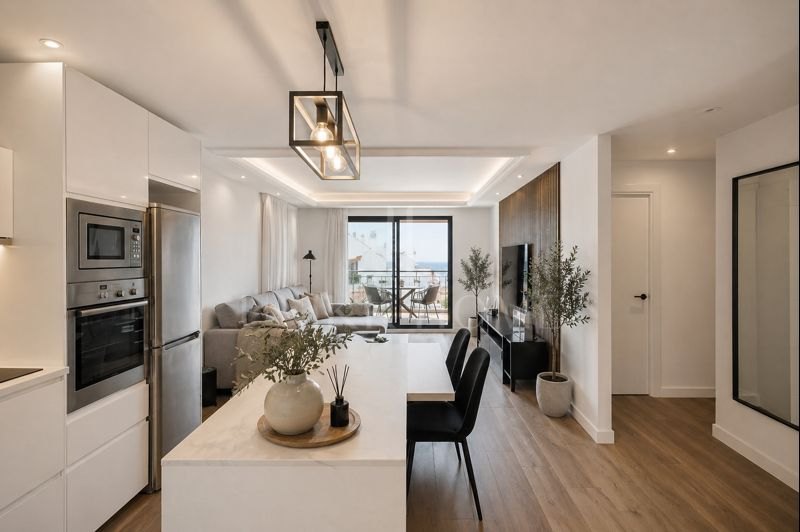 Luxury beachfront penthouse with jacuzzi and solarium in Casares del Mar