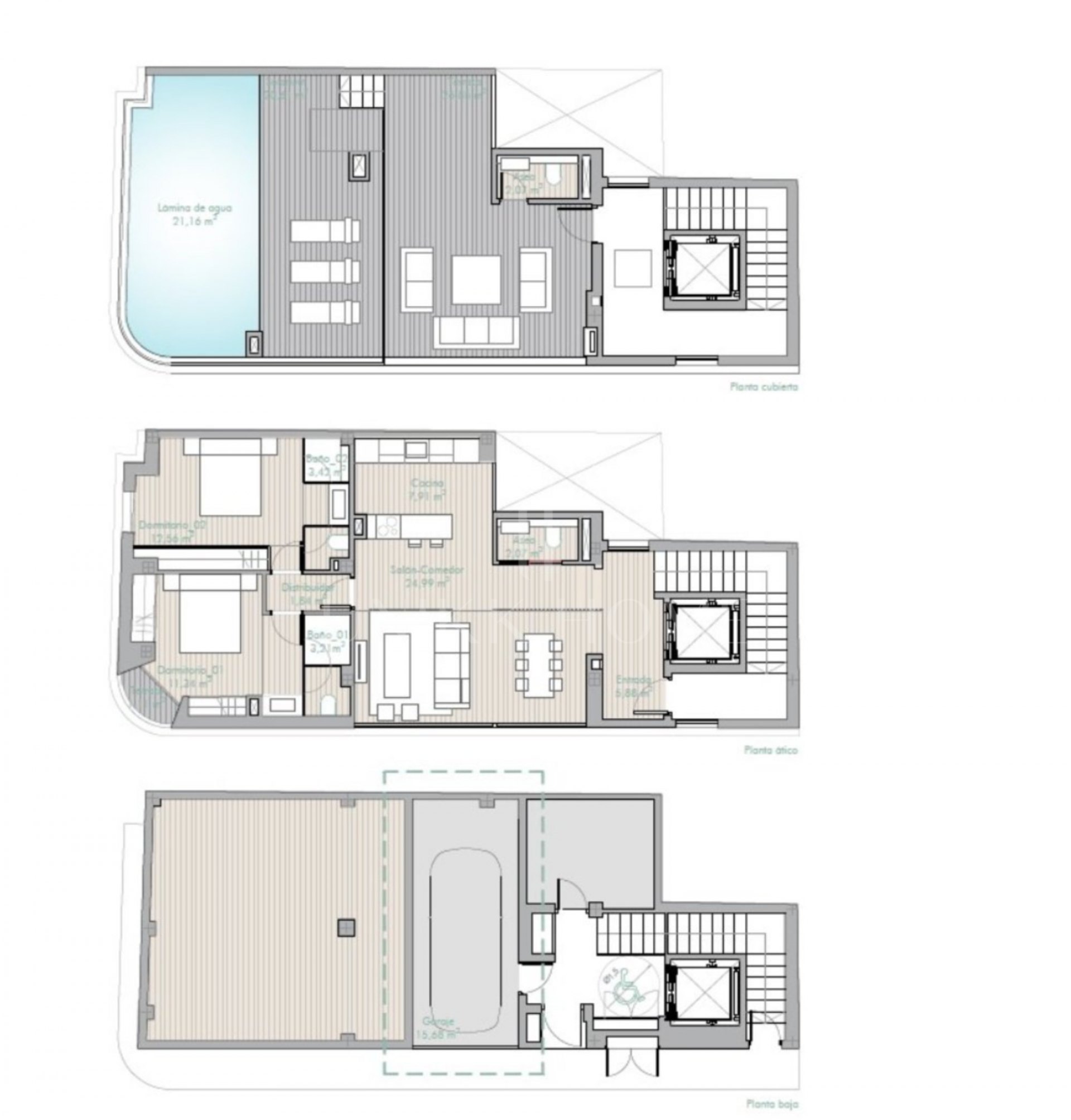 New duplex penthouse with solarium, private pool, and garage in the center of Estepona