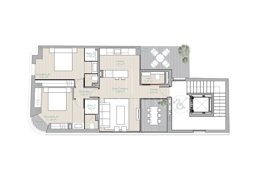 Brand new 2-bedroom apartment with terrace on Estepona’s Central Boulevard