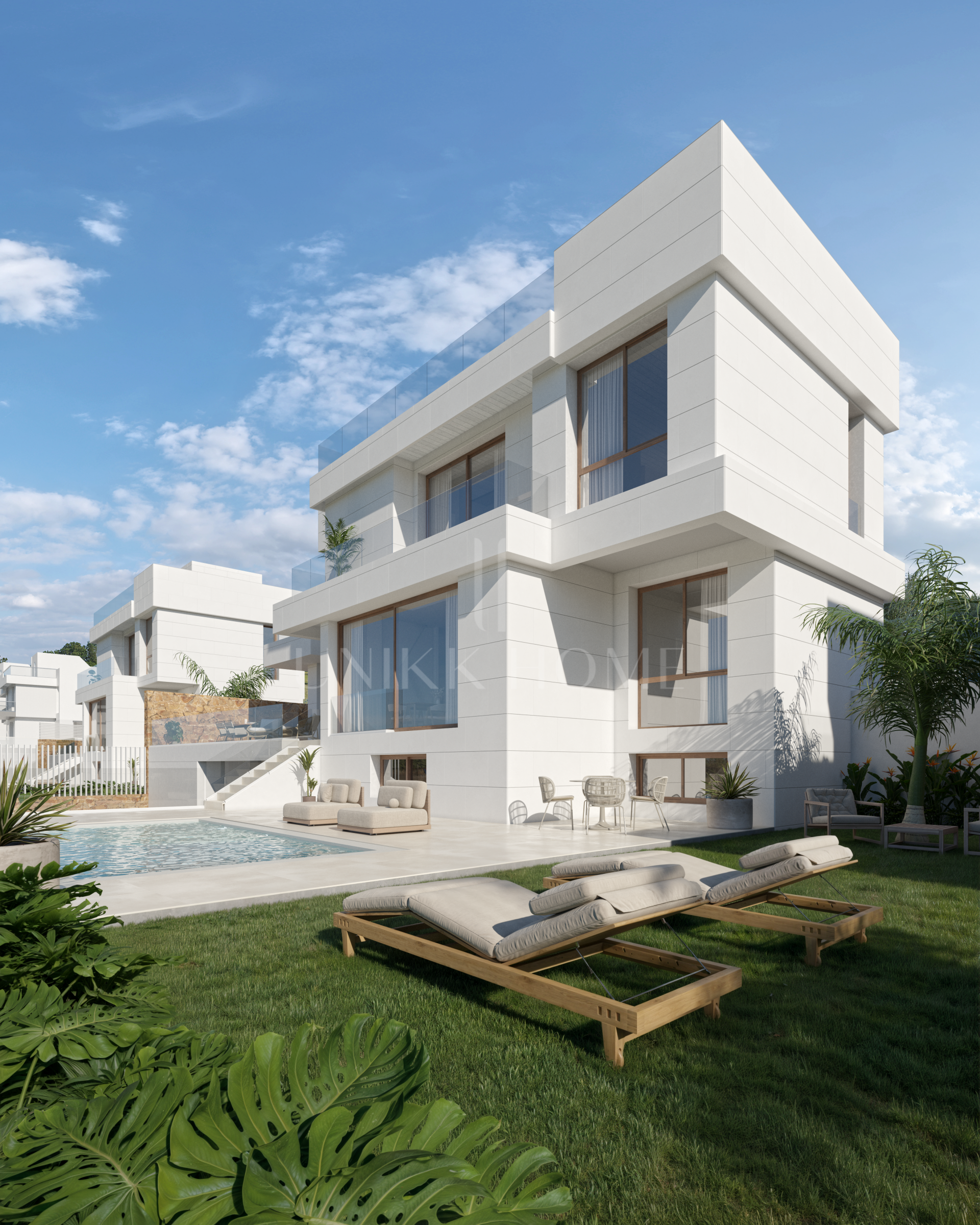 Contemporary 4-bedroom villa with private pool on the frontline of the golf course