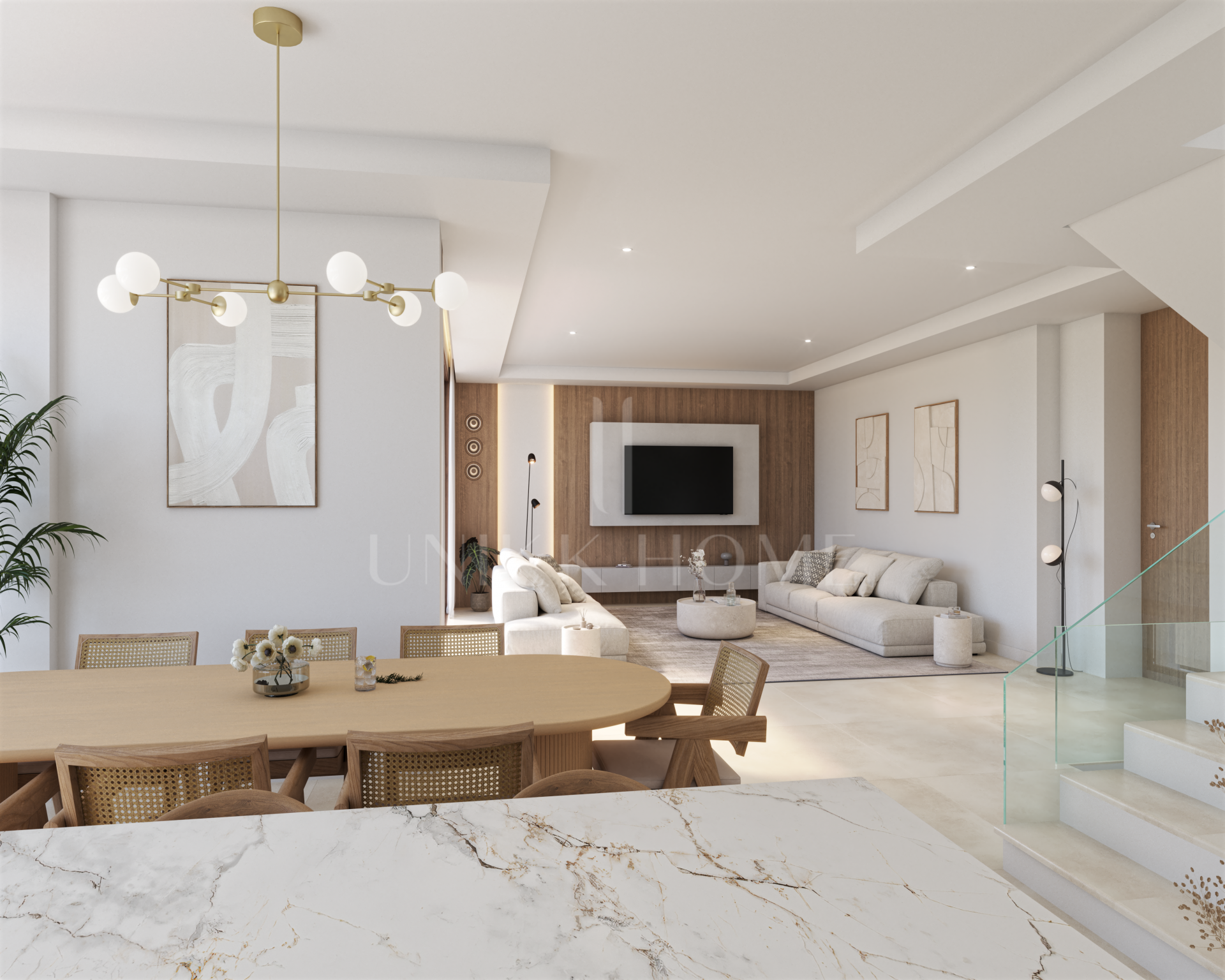 Contemporary 4-bedroom villa with private pool on the frontline of the golf course