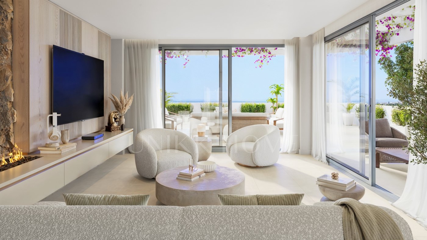 ALL ONE FLOOR PENTHOUSE WITH 100M2 TERRACE AND SEA VIEWS - MODERN COMPLEX Casares Golf