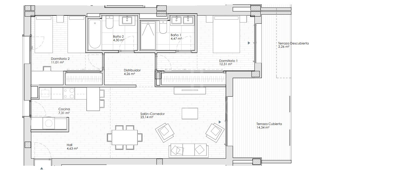 2-Bedroom Penthouse with Terrace in Huerta Nueva - Estepona Center and Port area